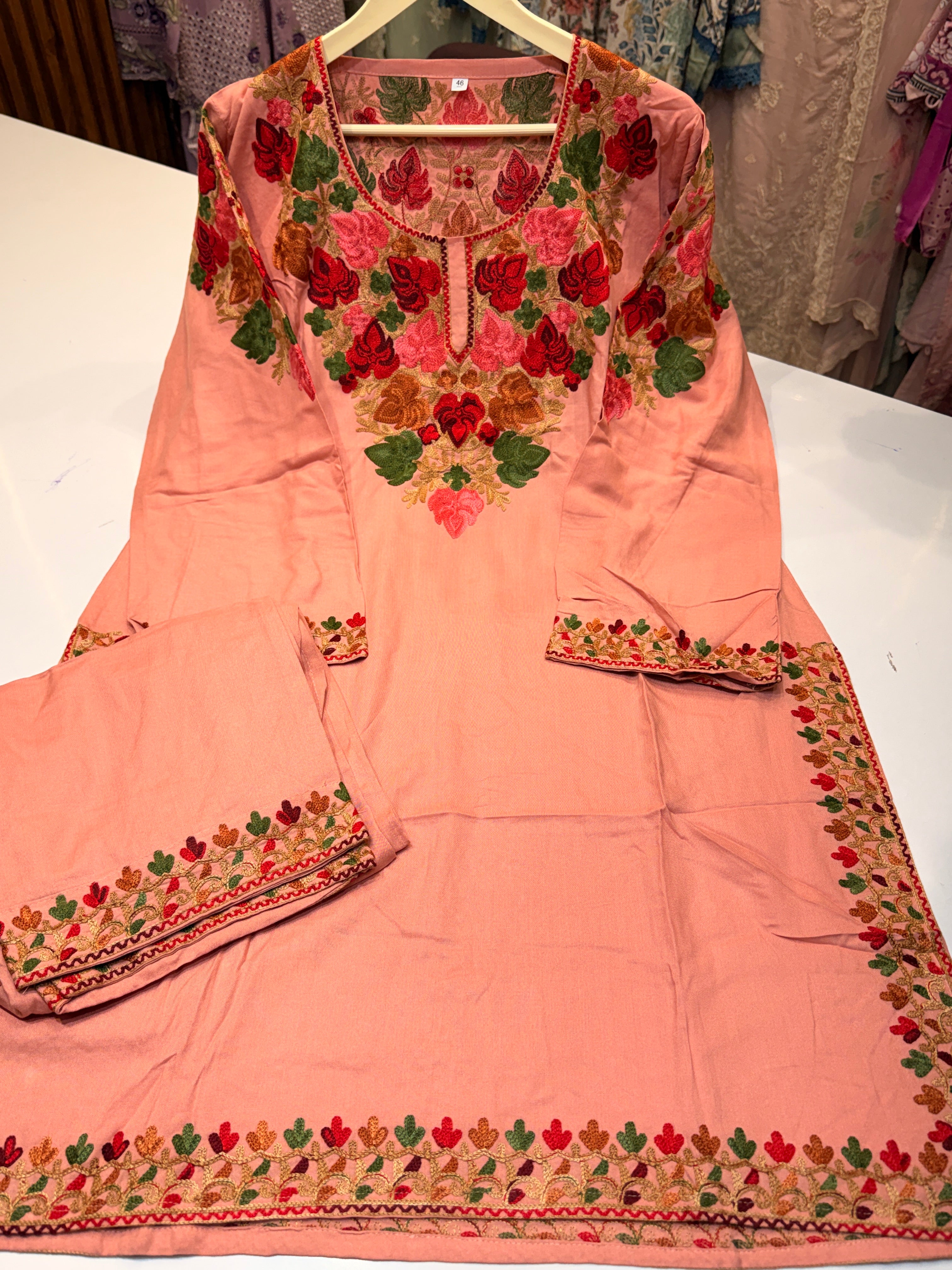 Summer Kashmiri co-ord set sale 🔥with heavy Kashmiri work