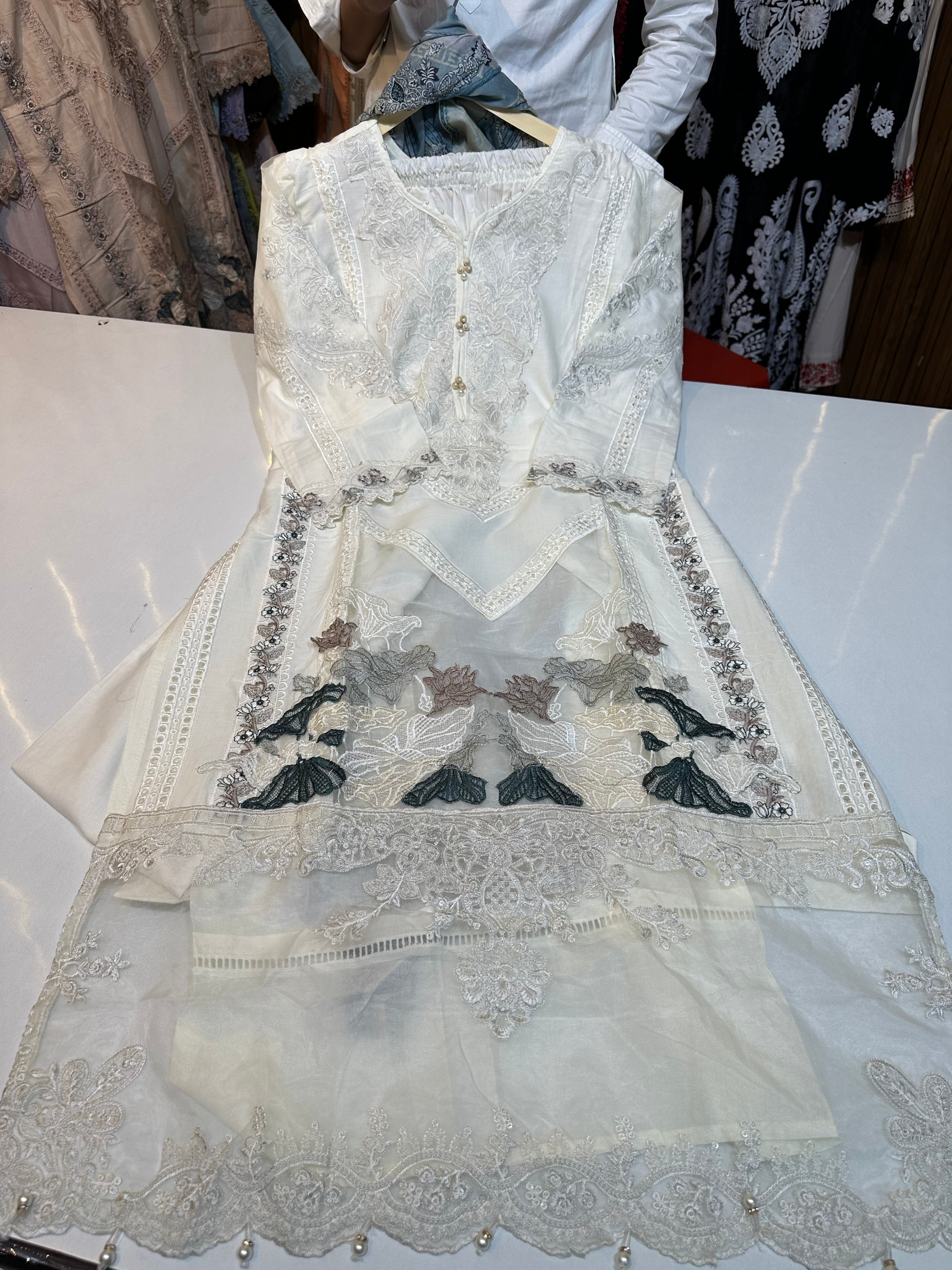 COTTON KARACHI SUIT WITH PATCH WORK