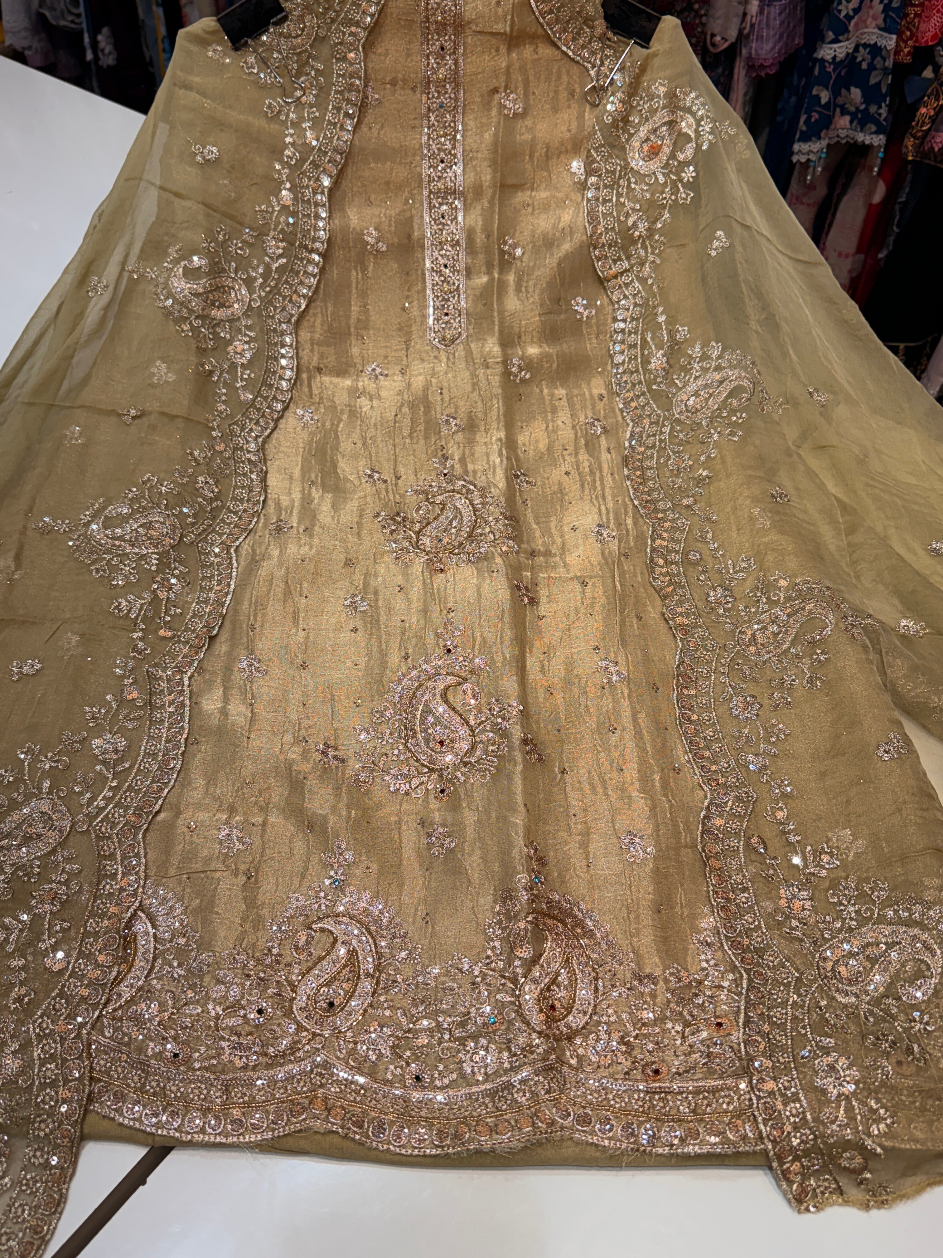 Product code 🏷️ : (CF1209) Pure Crush Fabric With Hand Work