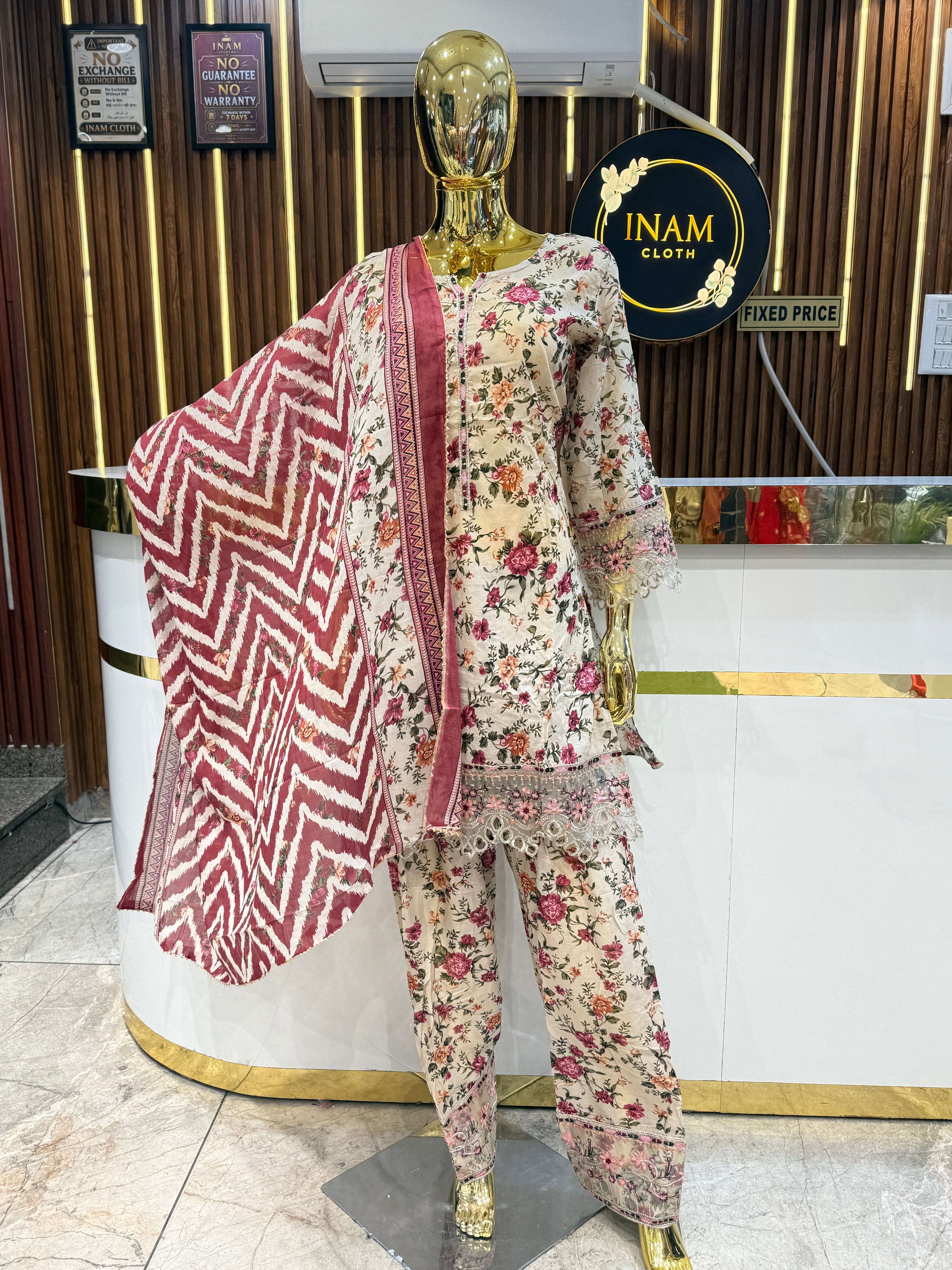 Product Code🏷️ (laiba) Diwali Special Lawn Cotton Ready To Wear suit