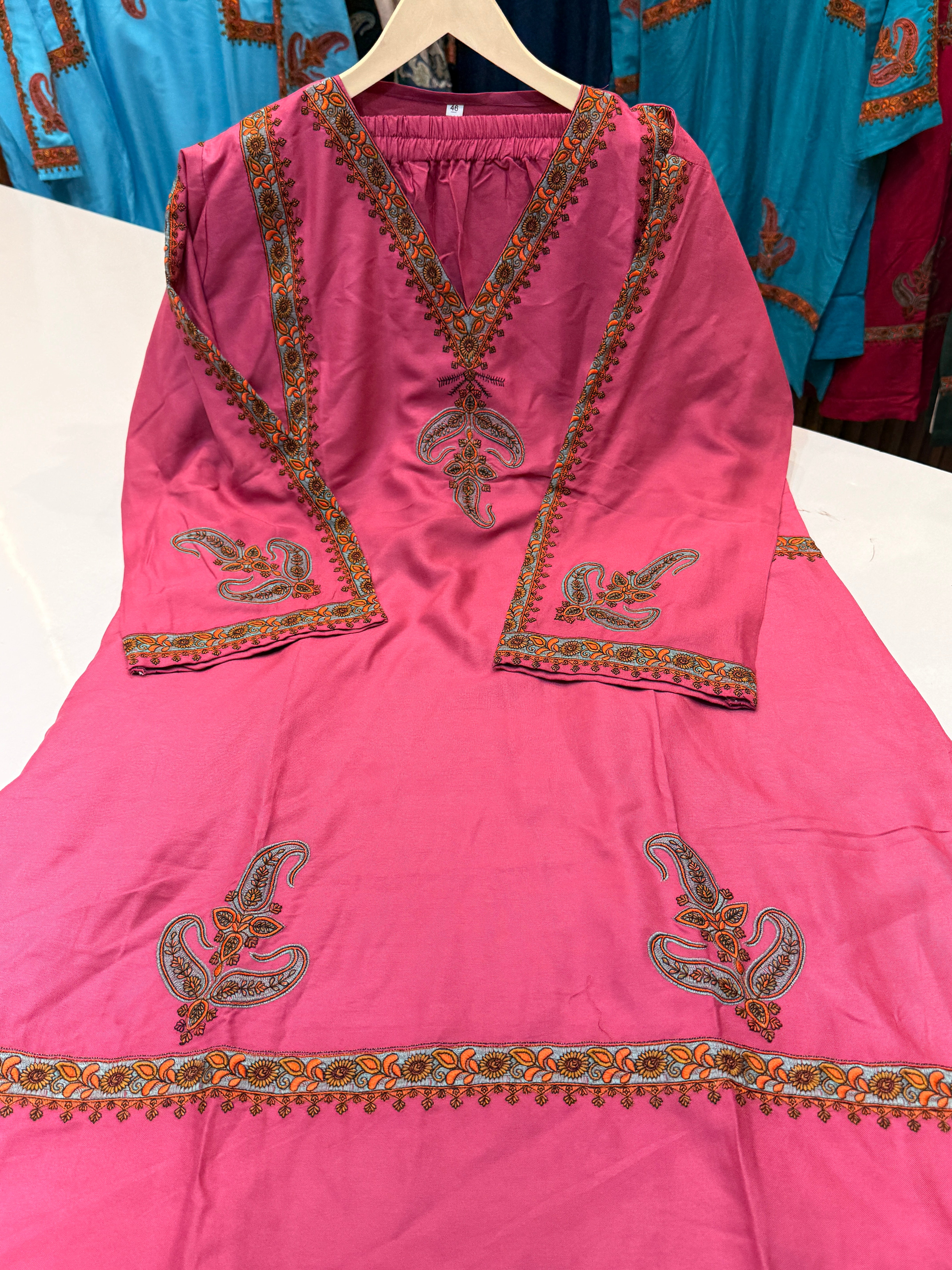 🏷️Product code (C-003) Rayon designer Sozni work co-ord set