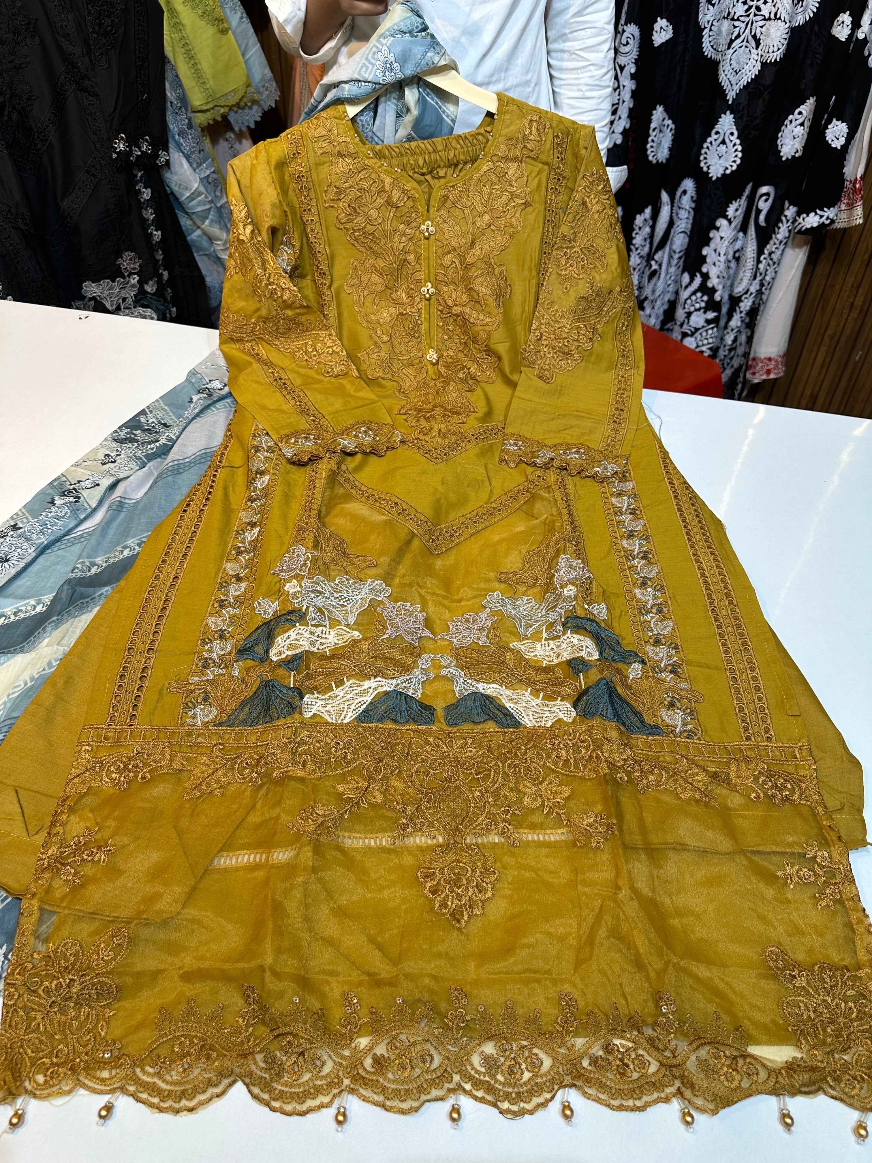 COTTON KARACHI SUIT WITH PATCH WORK