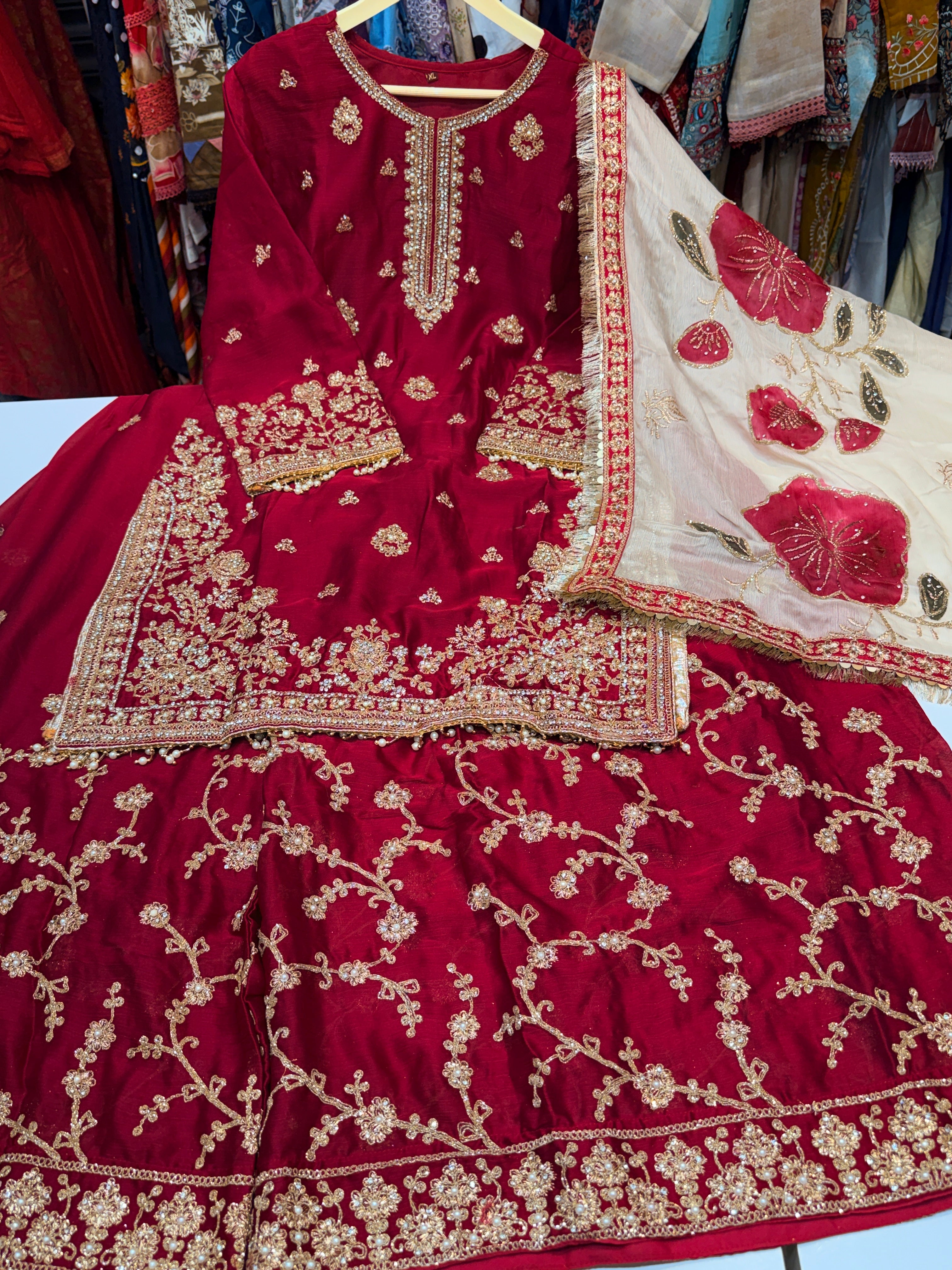 (NOOR-E-JASHN) heavy party wear ✨stitched collection with handwork