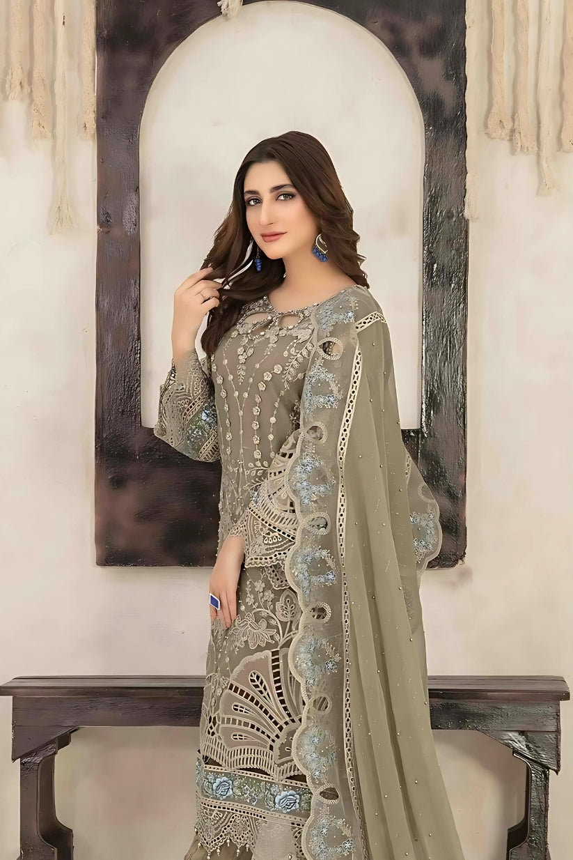 Amarige By Tawakkal 3 Piece Semi-Stitched Collection D-9595