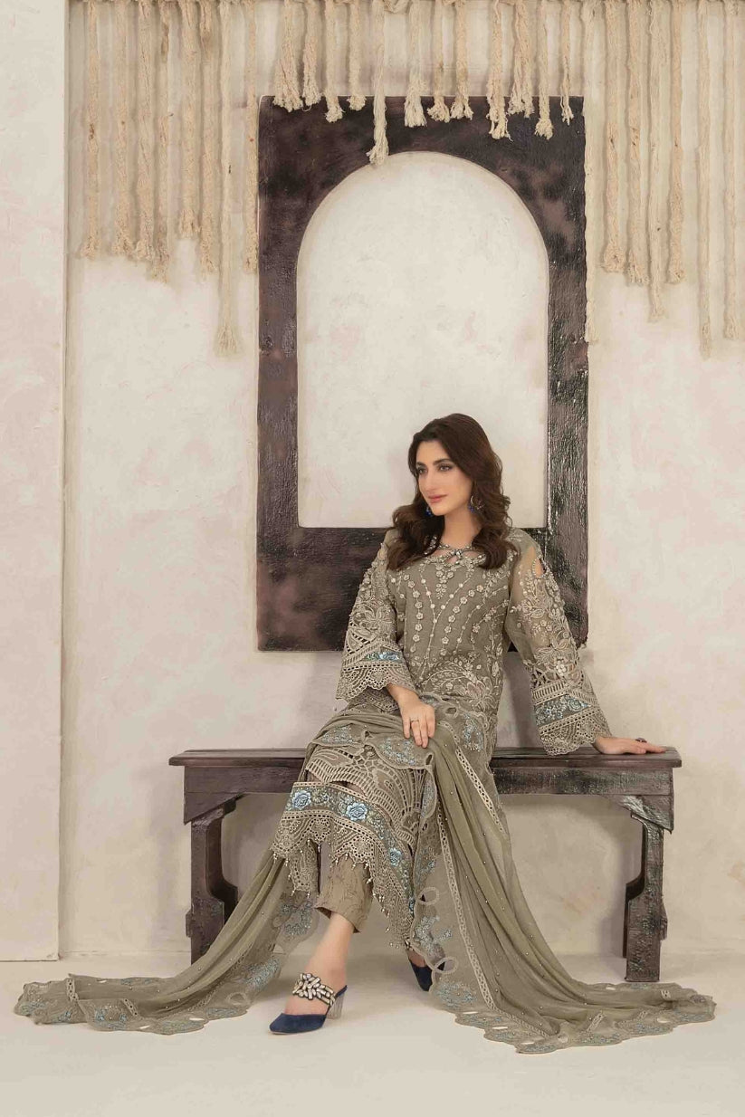 Amarige By Tawakkal 3 Piece Semi-Stitched Collection D-9595