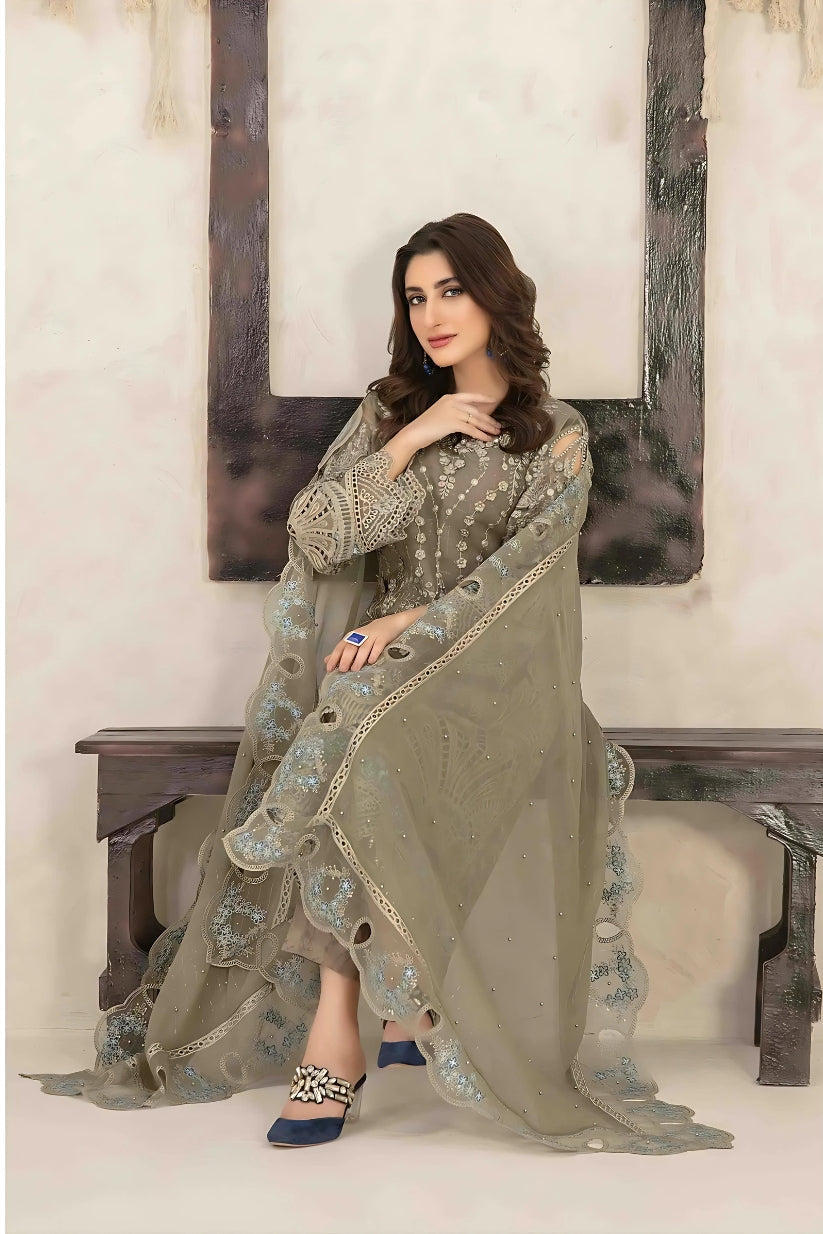 Amarige By Tawakkal 3 Piece Semi-Stitched Collection D-9595