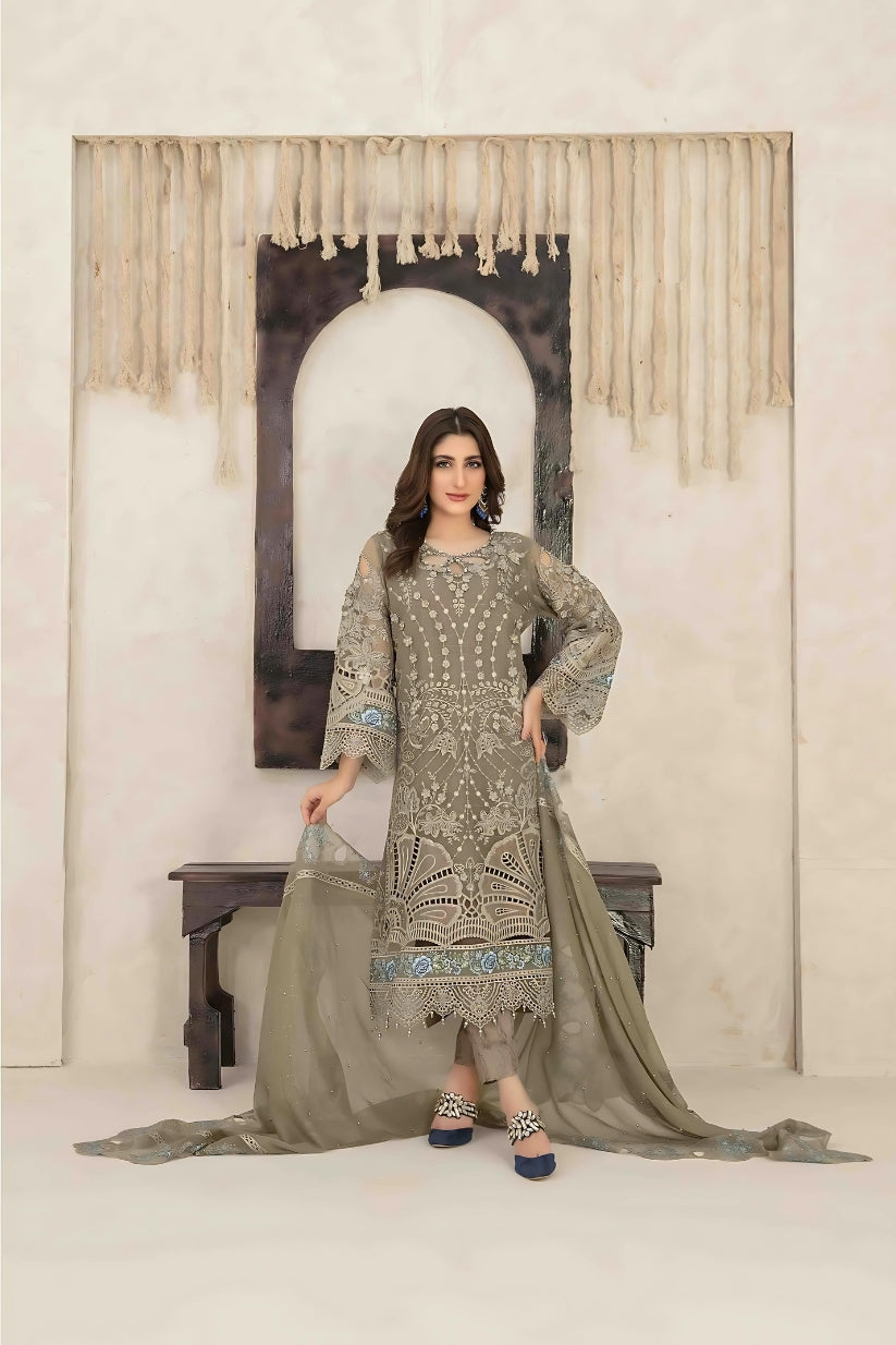 Amarige Tawakkal Semistitched La Bella by D - 9387