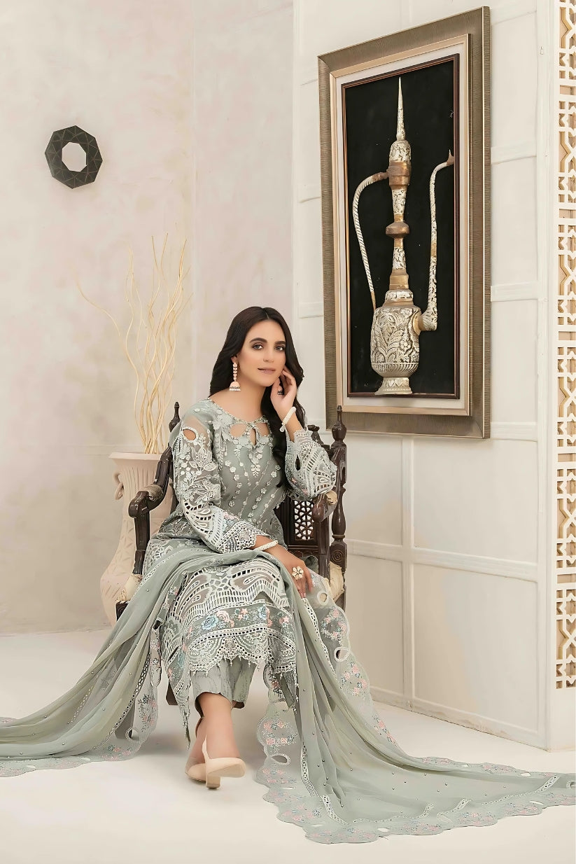 Amarige By Tawakkal 3 Piece Semi-Stitched Collection D-9598