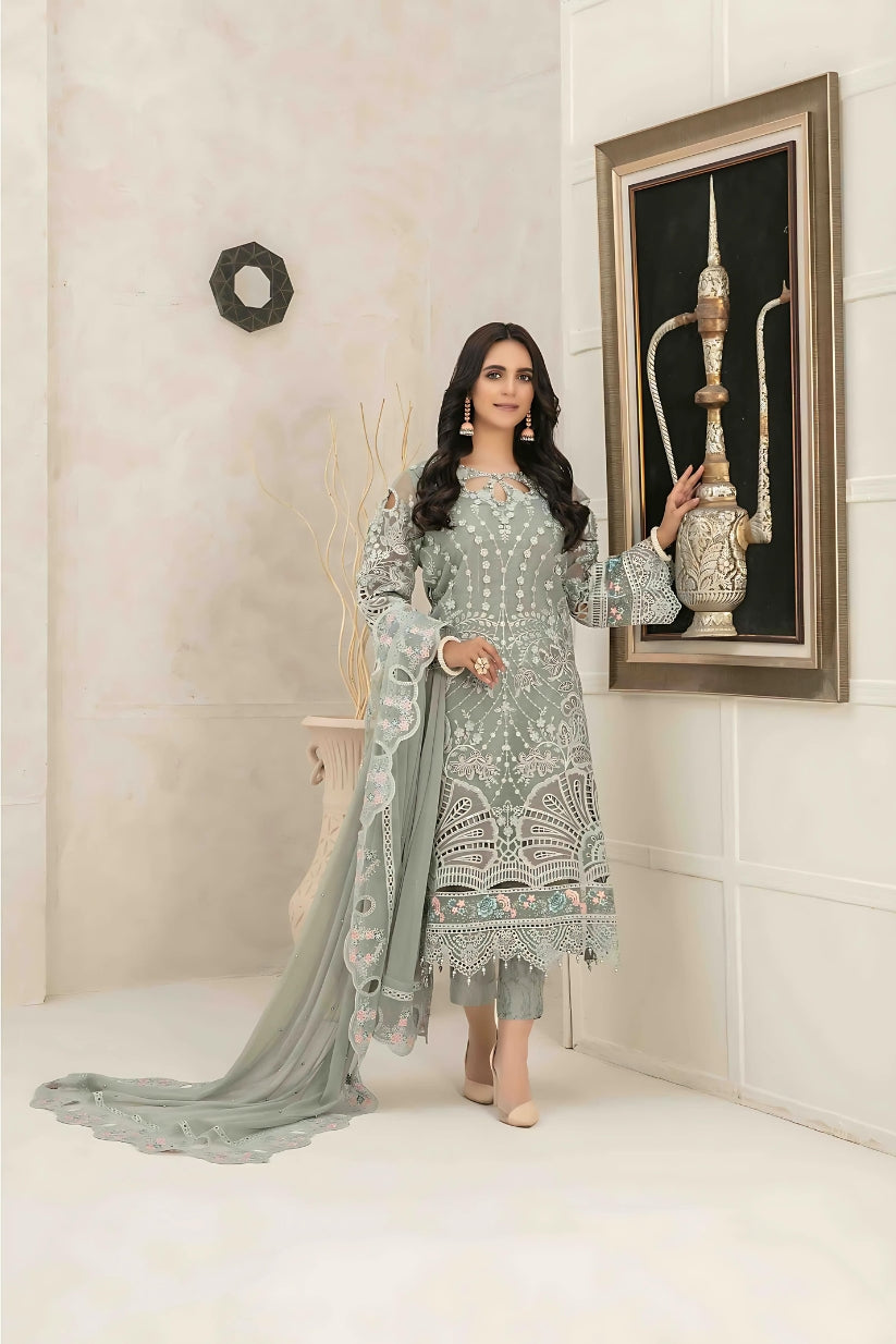 Amarige By Tawakkal 3 Piece Semi-Stitched Collection D-9598