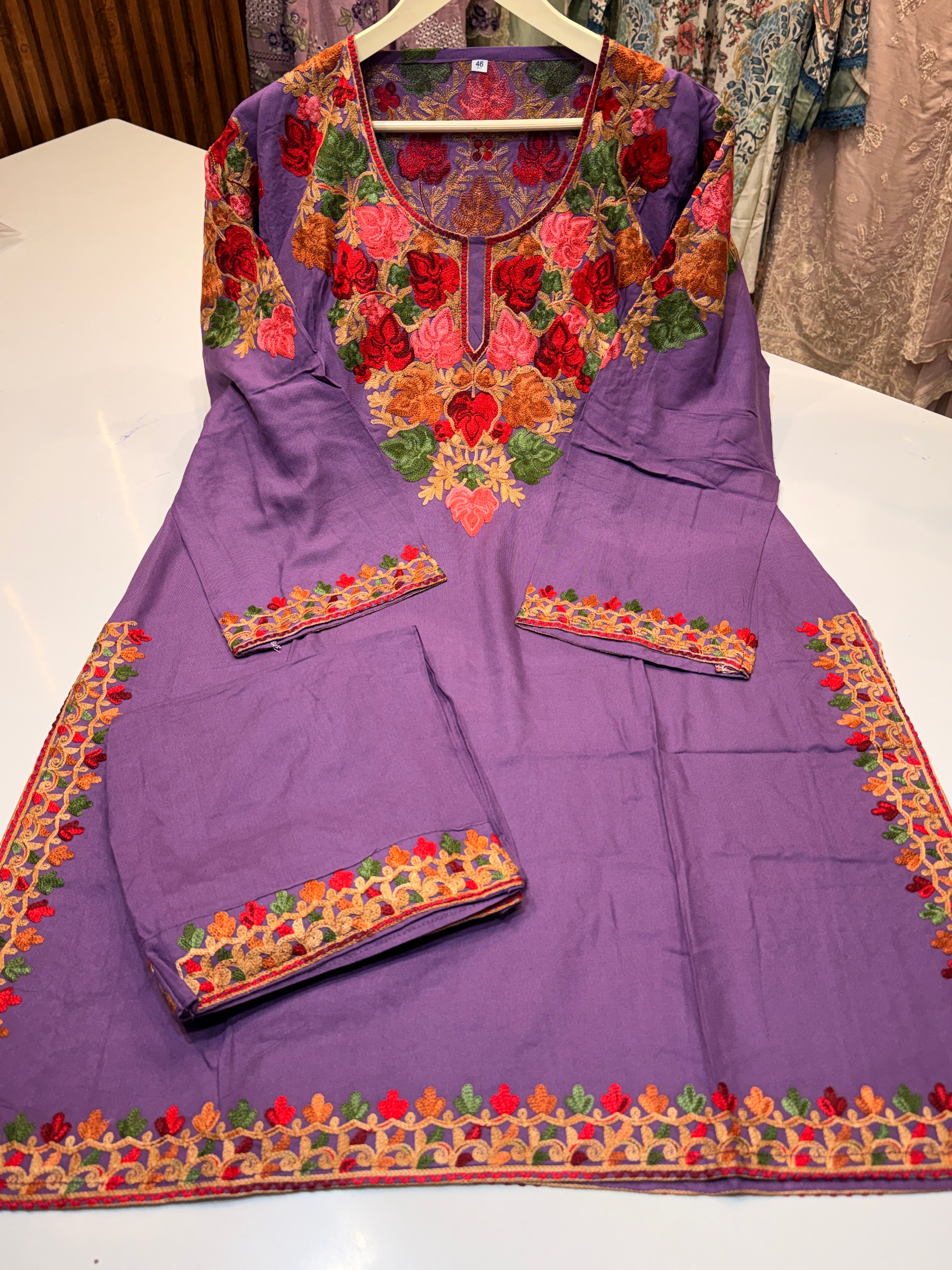 Summer Kashmiri co-ord set sale 🔥with heavy Kashmiri work