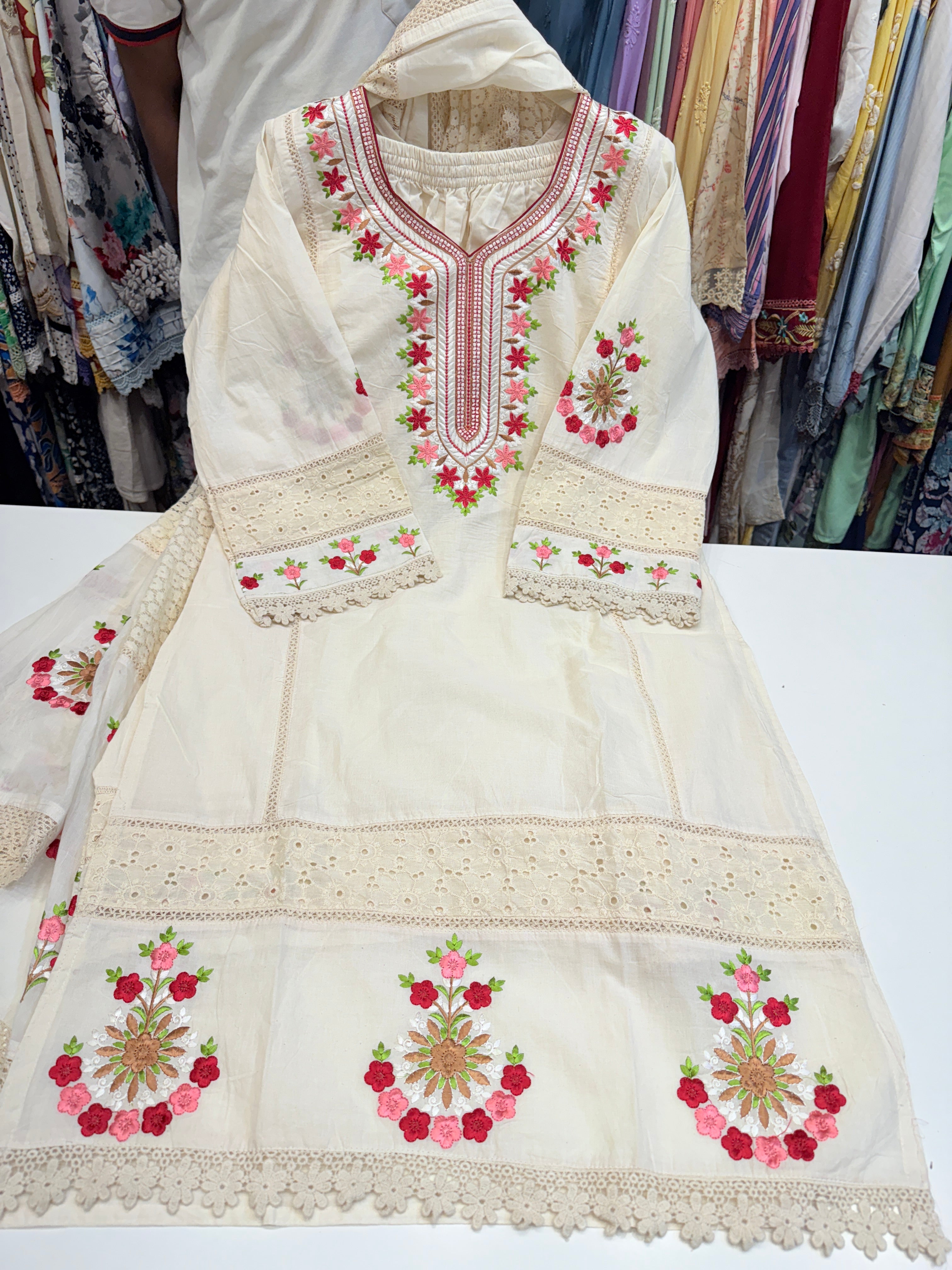 Khadi Cotton Designer Suit