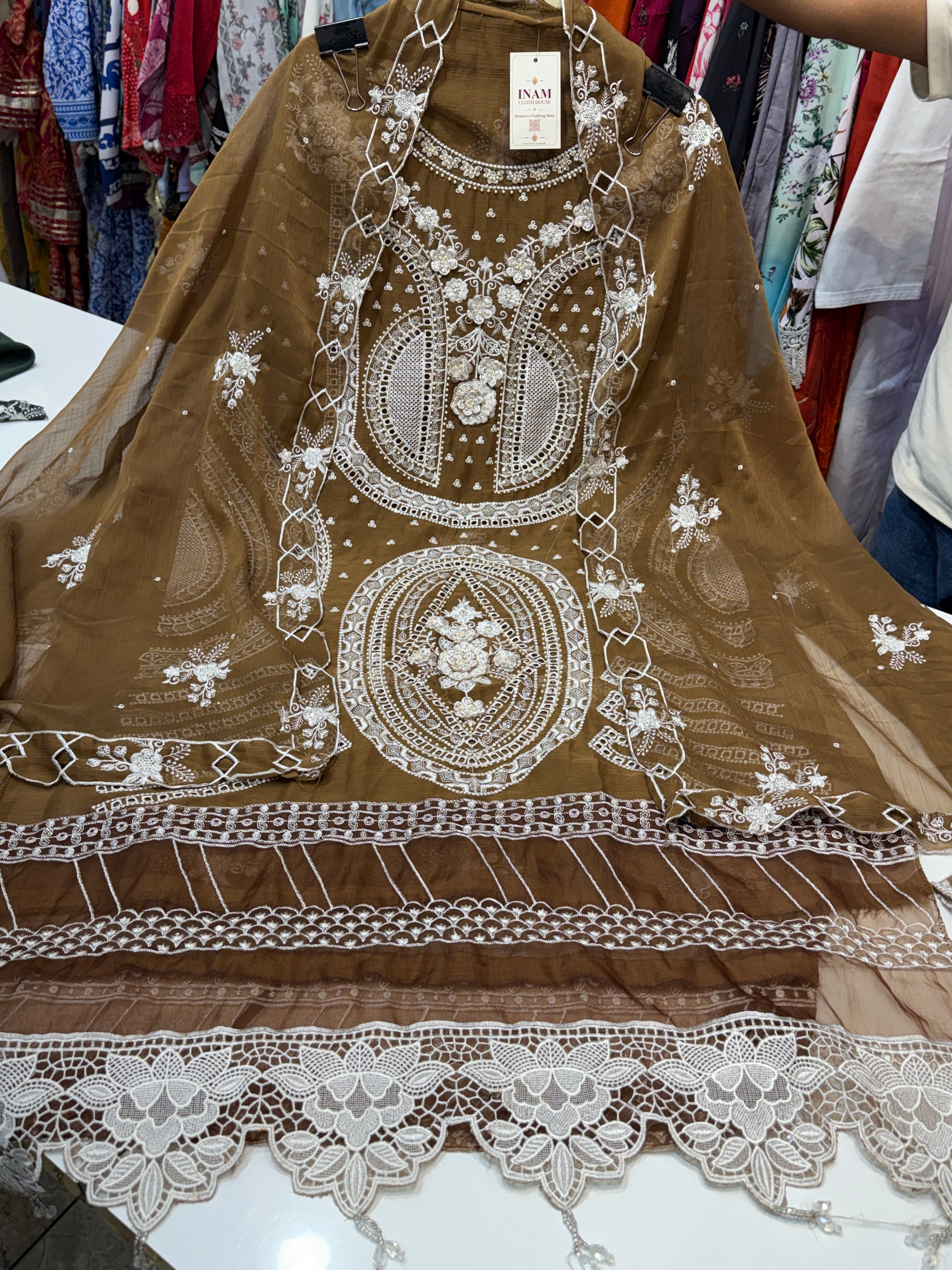 Product code🏷️(safa) semi-stitched chiffon Collection