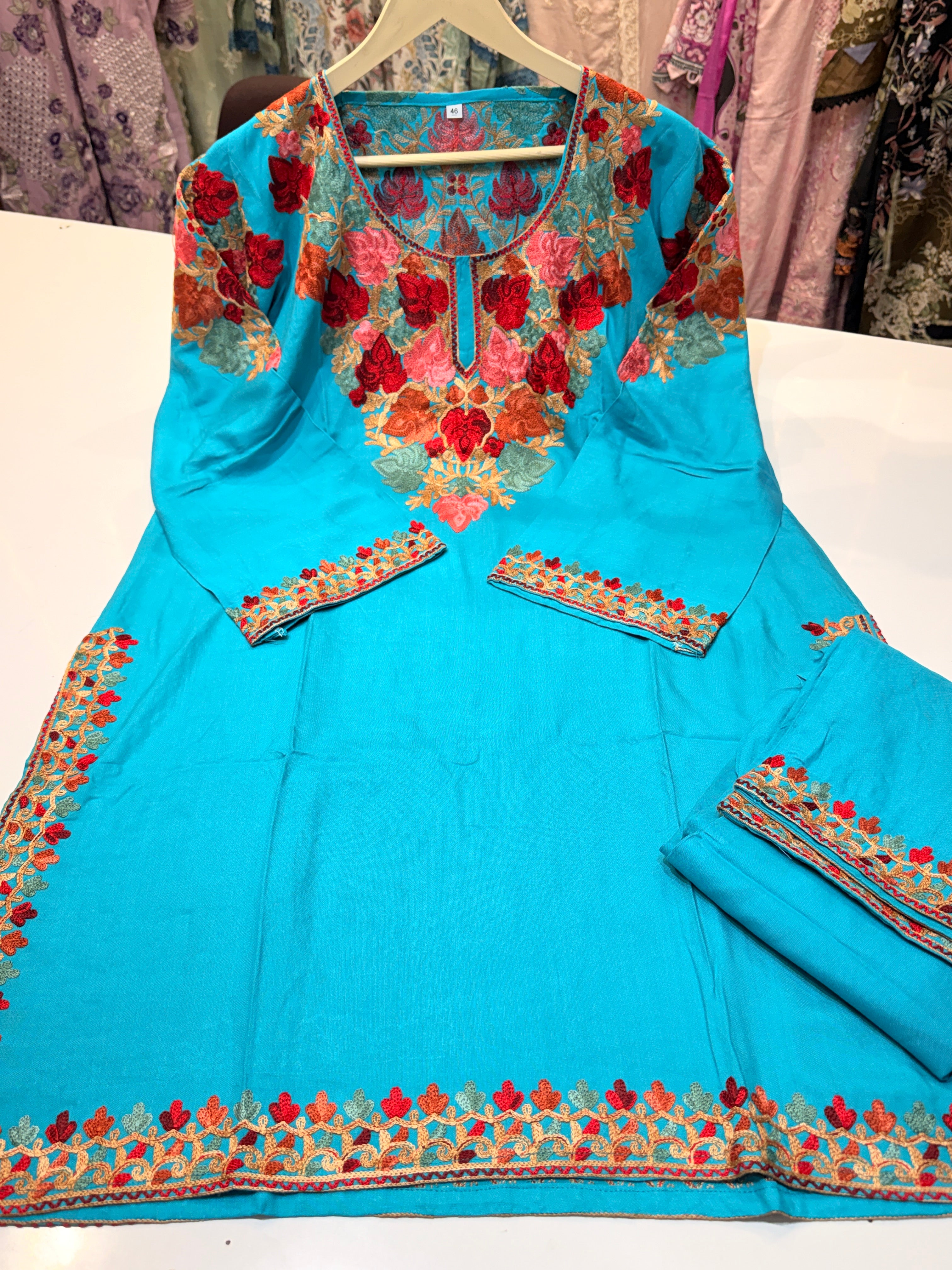 Summer Kashmiri co-ord set sale 🔥with heavy Kashmiri work