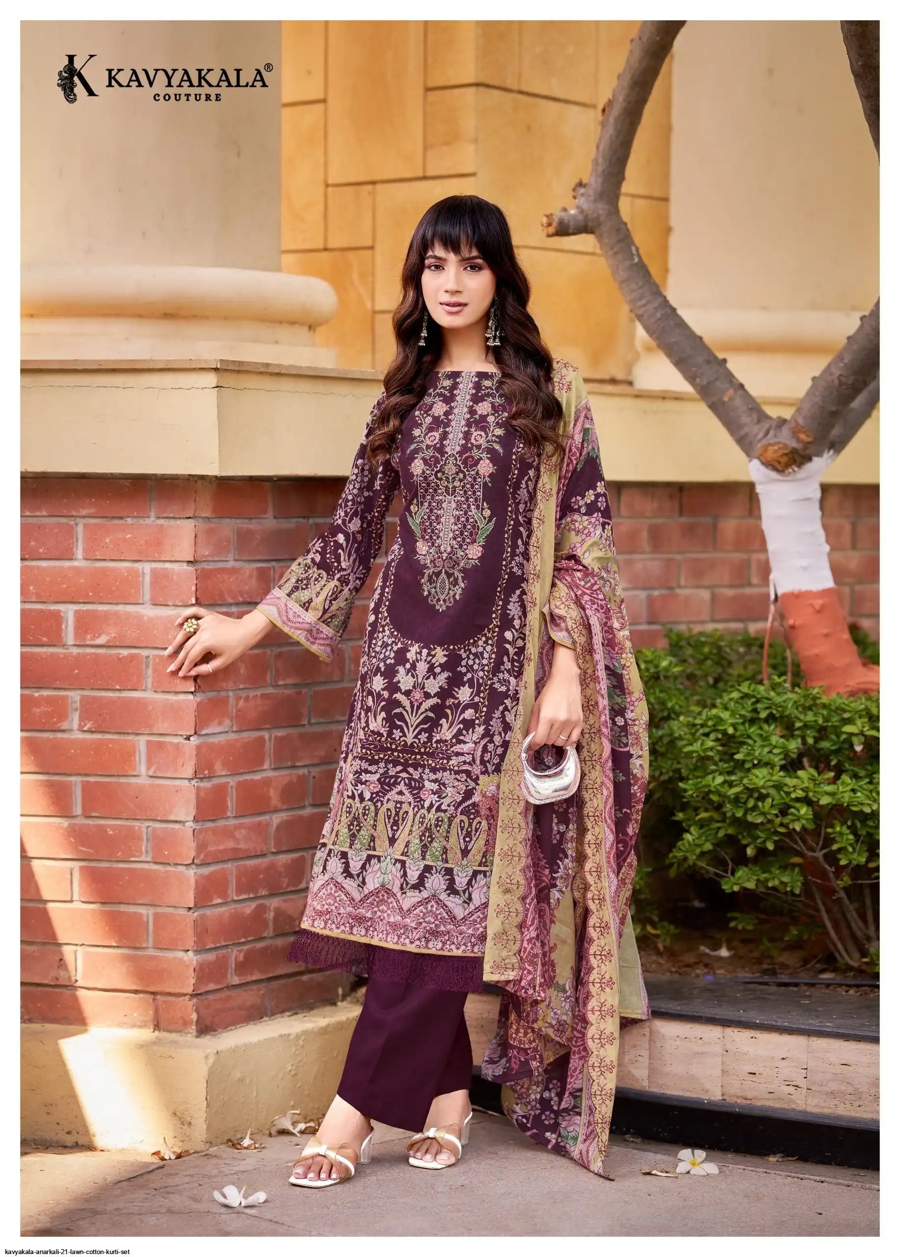 Kavyakala Anarkali (vol-21) pure cotton with pure cotton cutwork dupatta