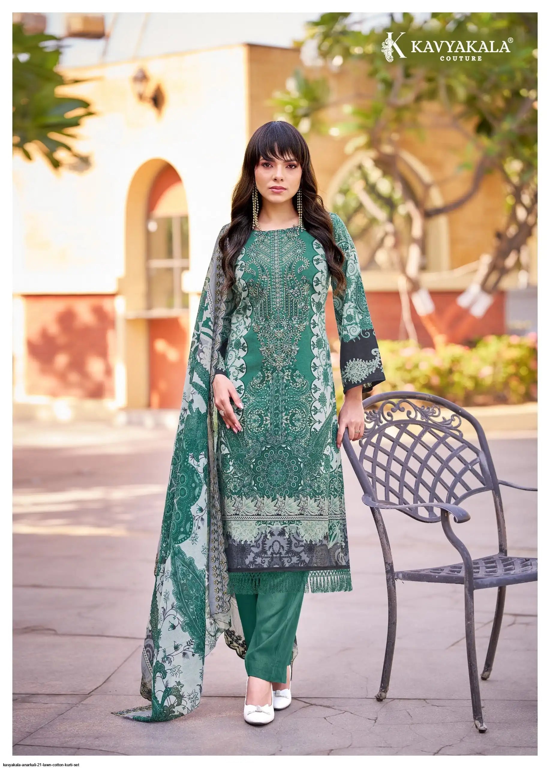 Kavyakala Anarkali (vol-21) pure cotton with pure cotton cutwork dupatta