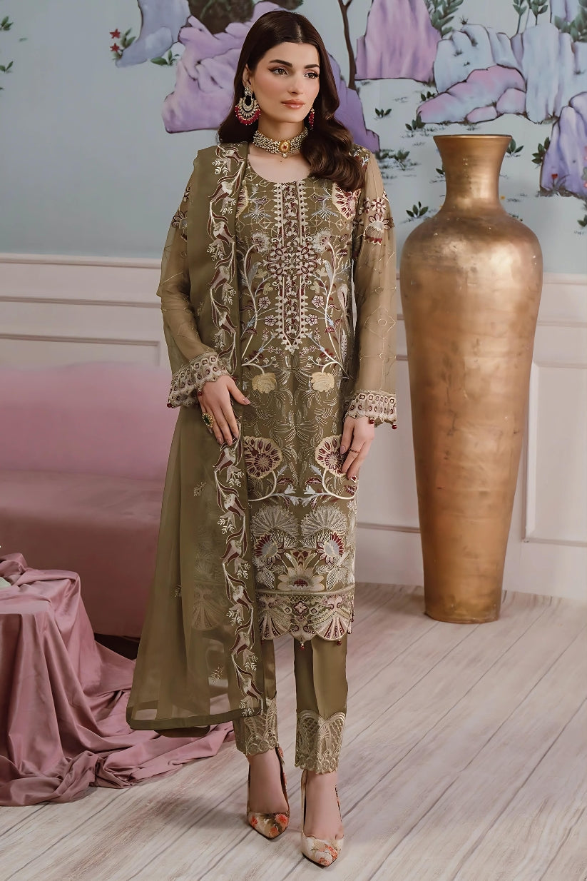 Inlays Ramsha Chiffon Collection Vol 25 F-2506
