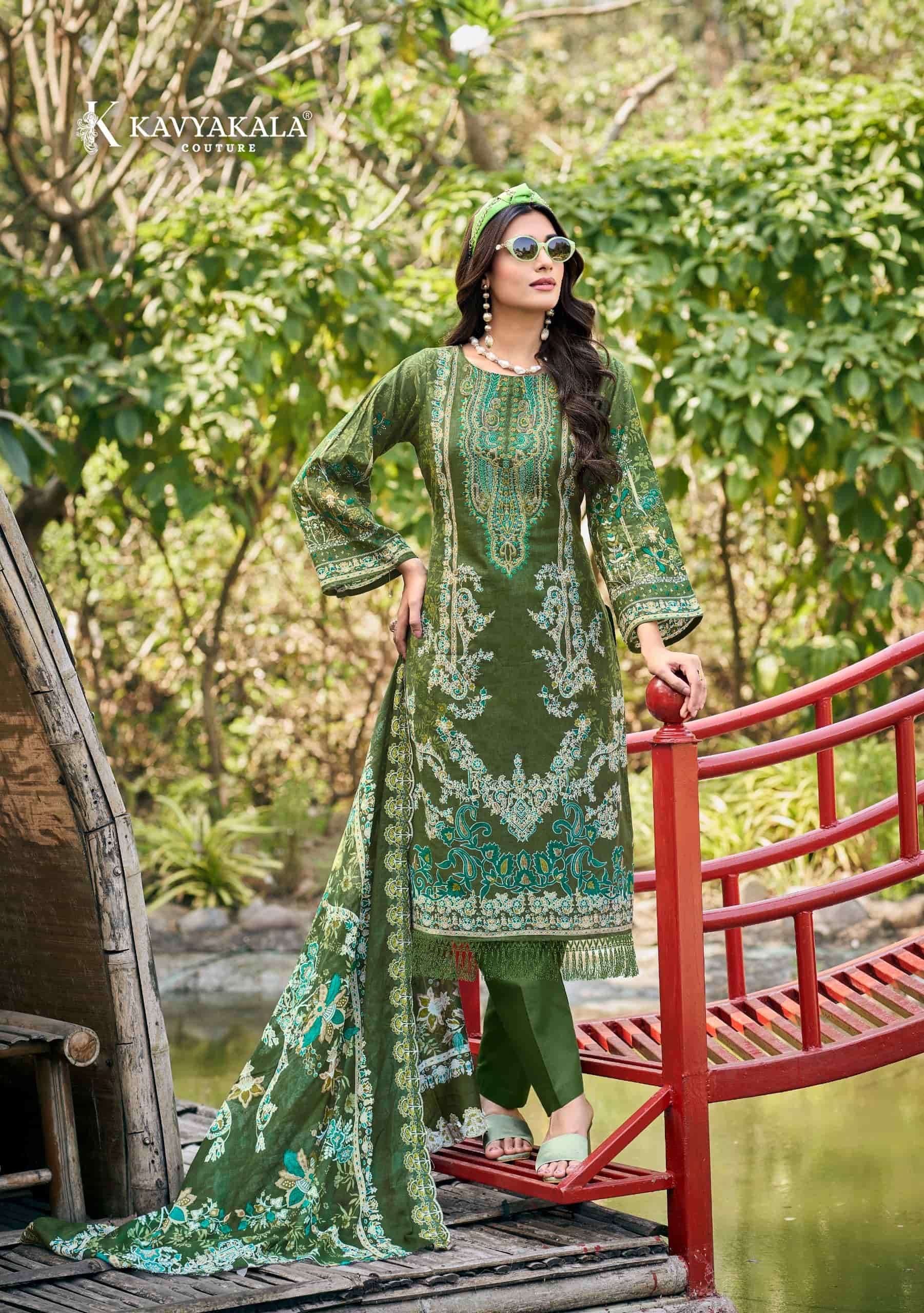 Product code (A-18) pure cotton suit with embroidery work & cutwork dupatta
