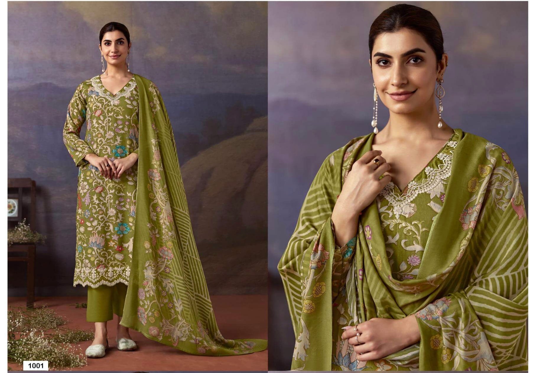 Pure muslin summer sale 🔥(sanjh) with digital print & elegance work ❤️