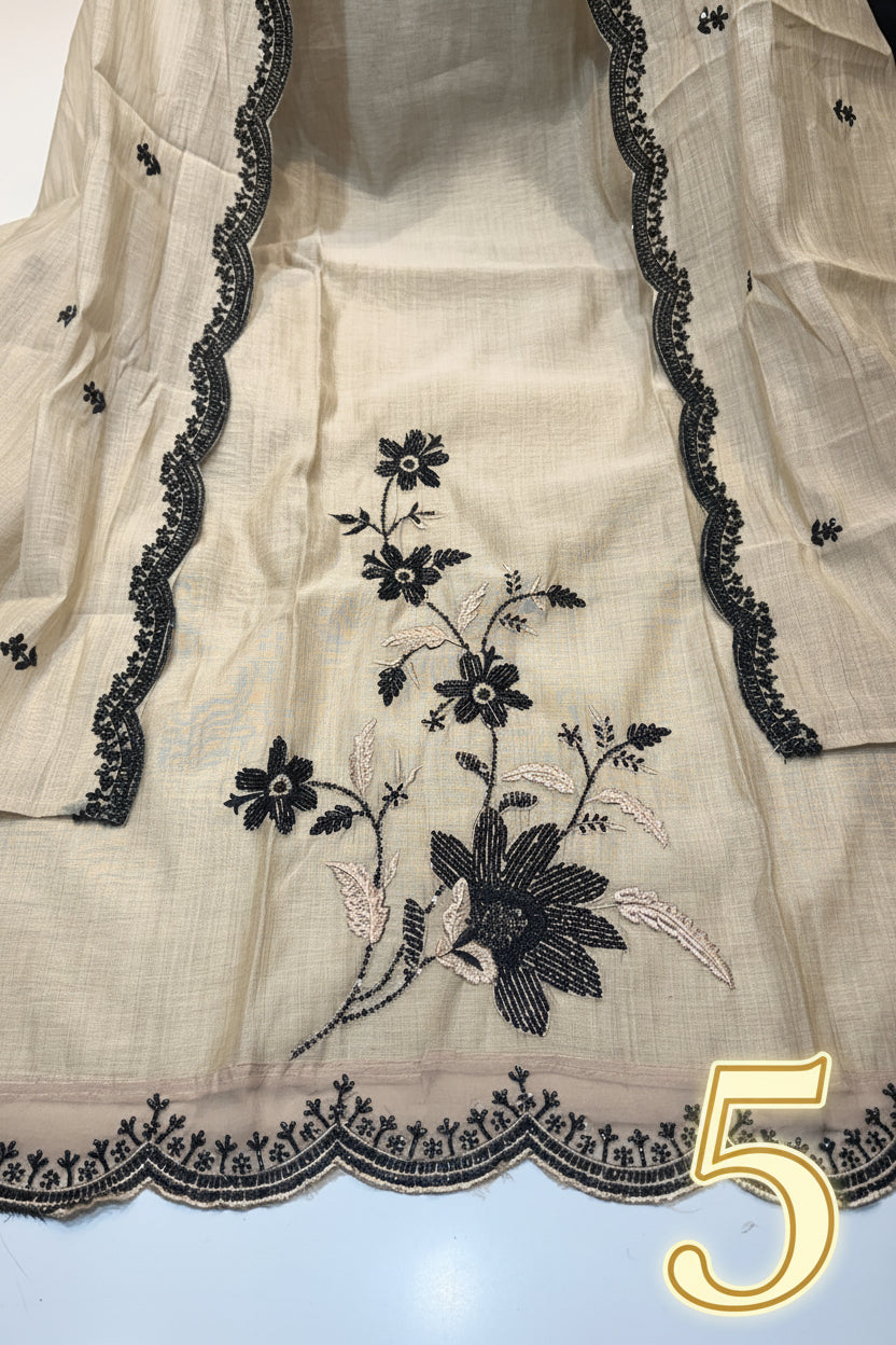 Rakhi special (product code:-1401) pure khadi silk suit with handwork embroidery
