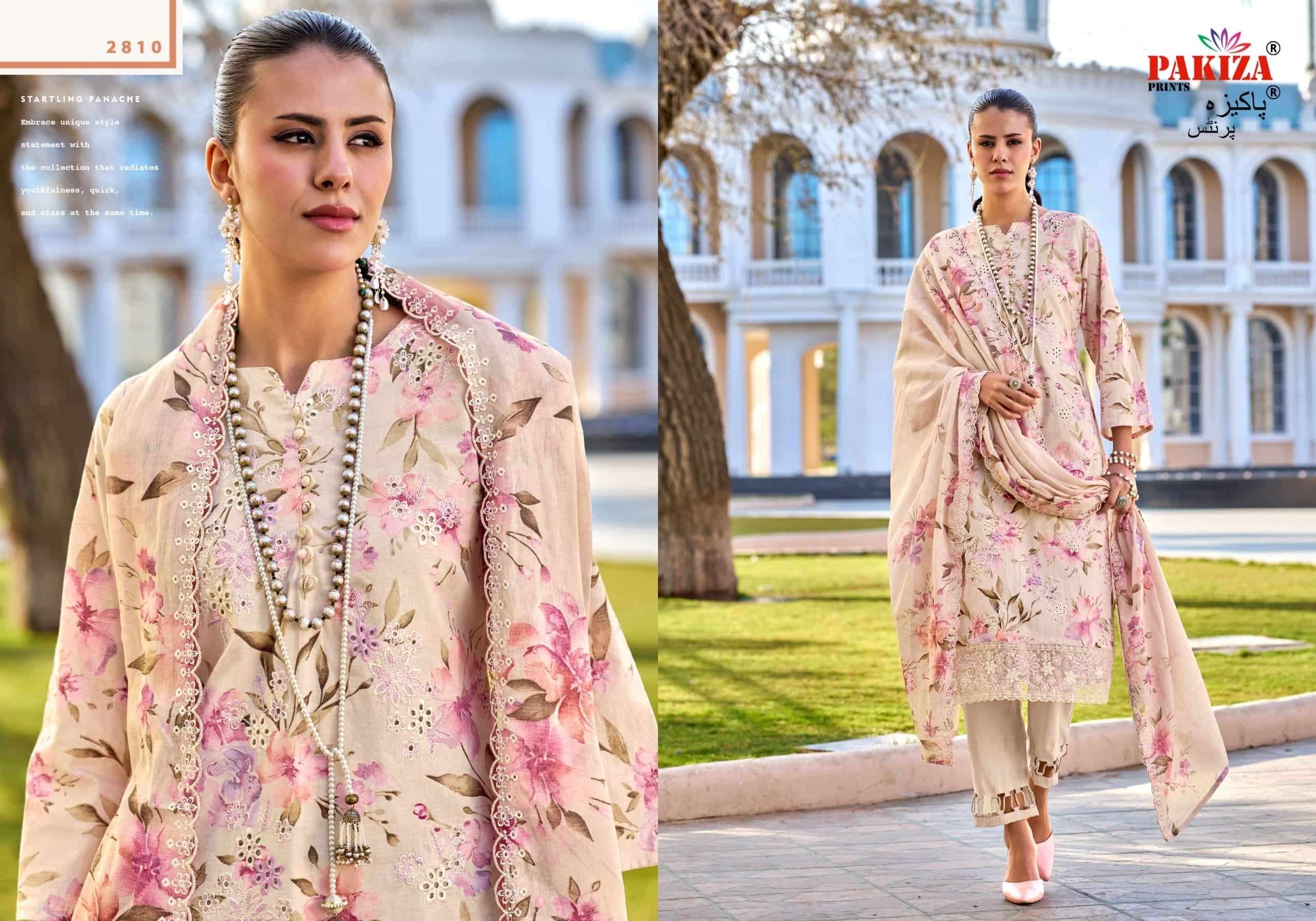 Pure cotton Karachi suit with heavy embroidery & pure cotton cutwork dupatta
