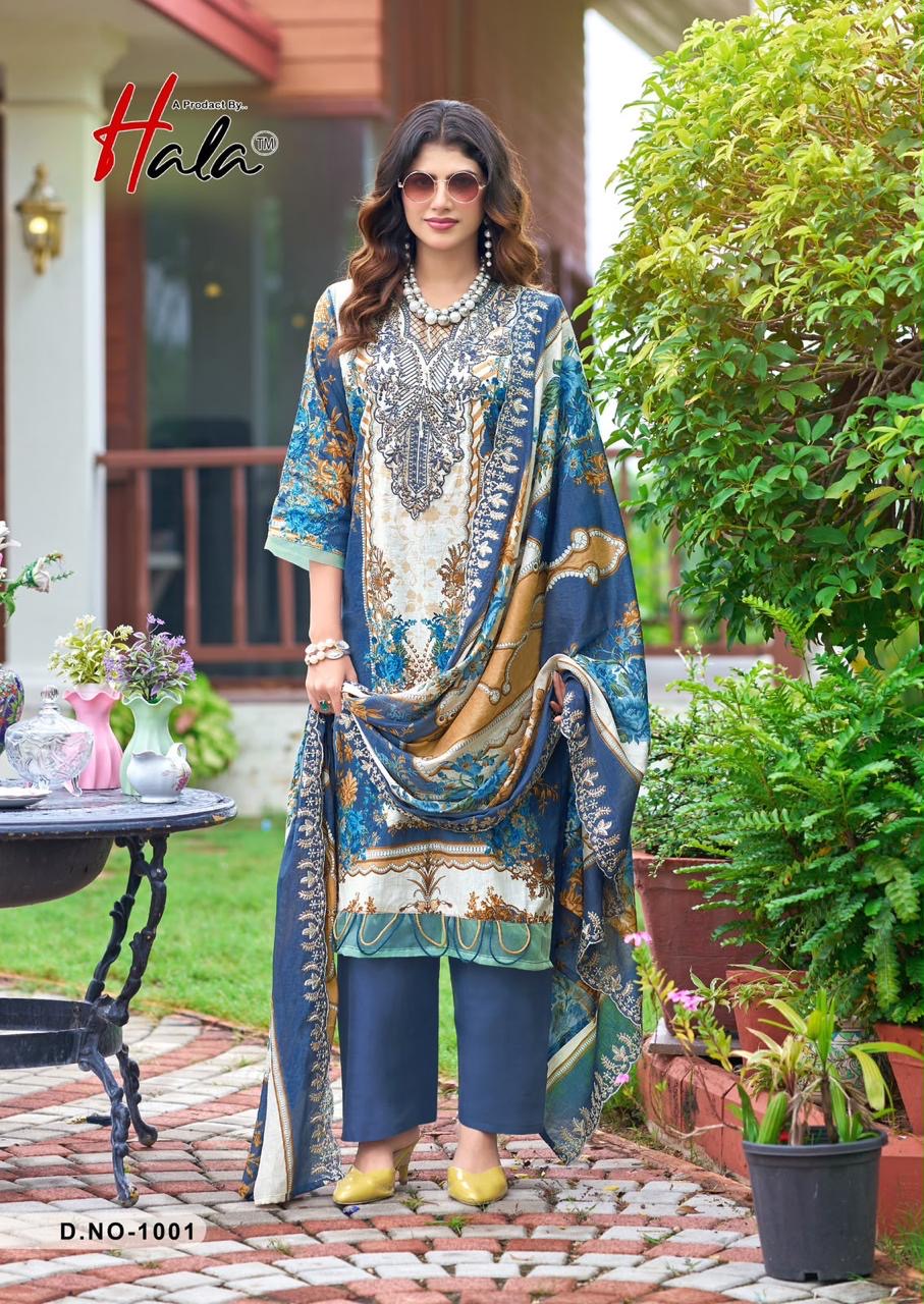 🏷️Hala Karachi cotton suit with heavy patch work & cutwork dupatta