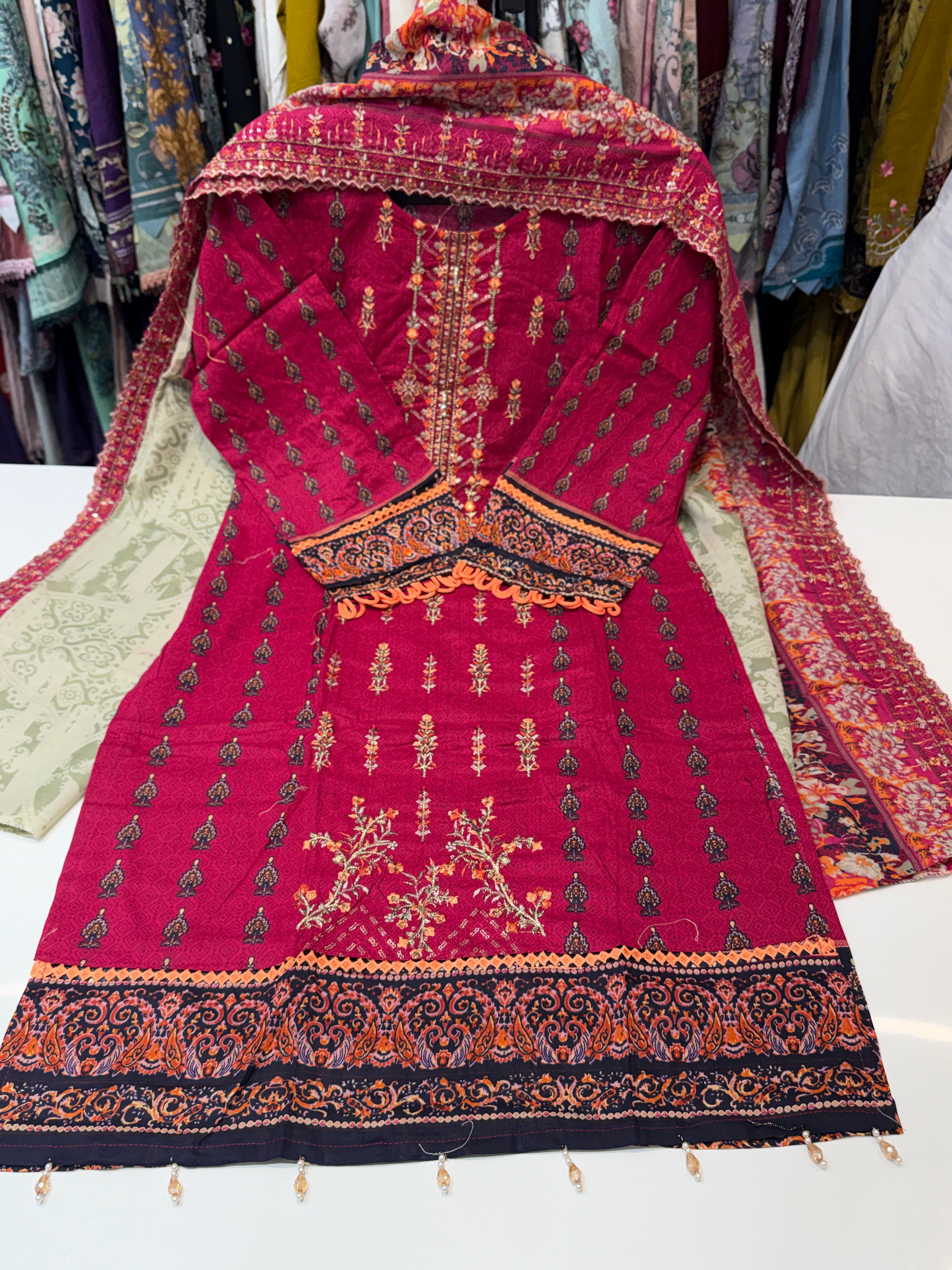 🏷️Product code : (J1251) Pure cotton Karachi stitched suit with chiffon/cotton duppatta