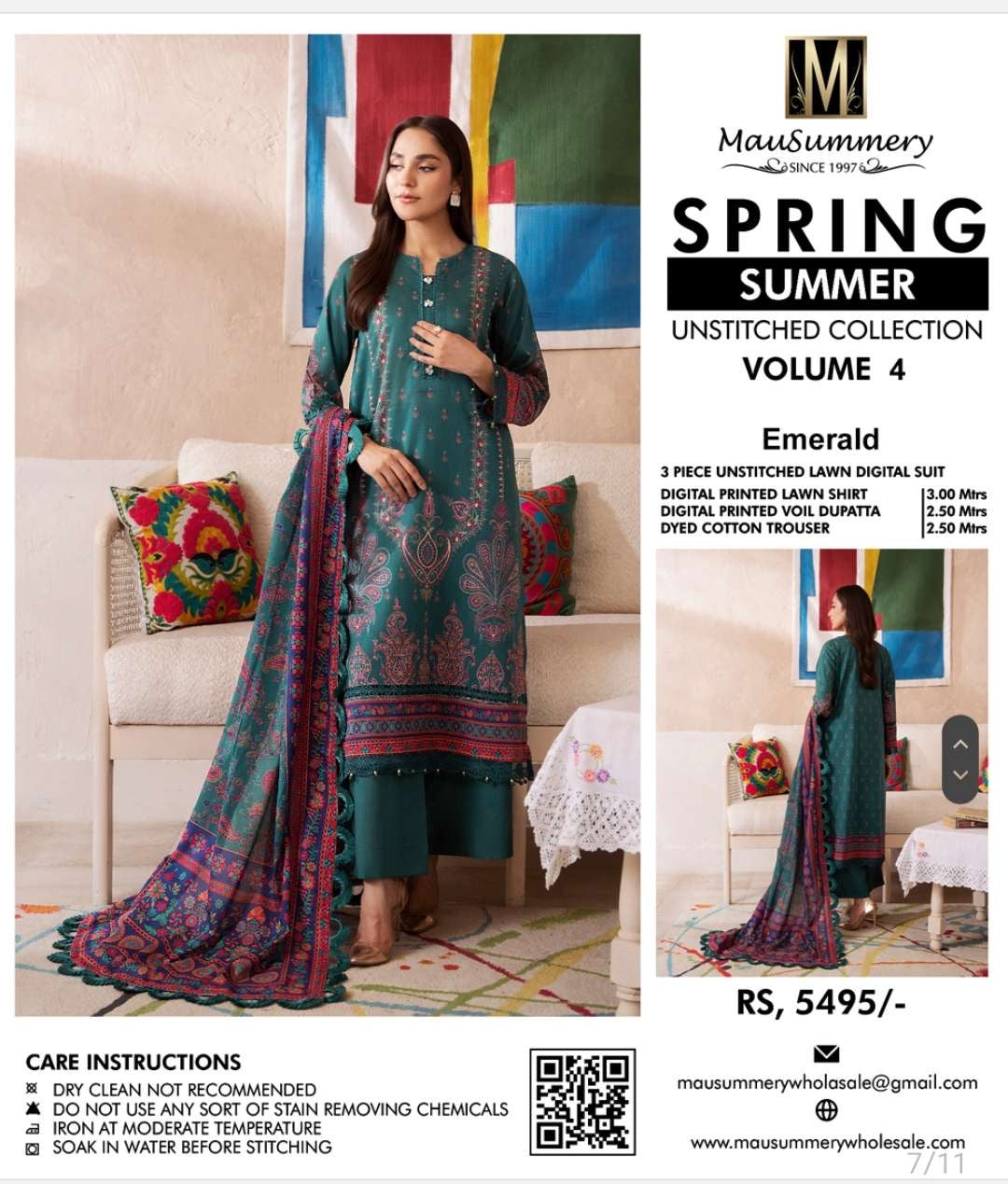 Mausammary Vol 4 lawn Collection