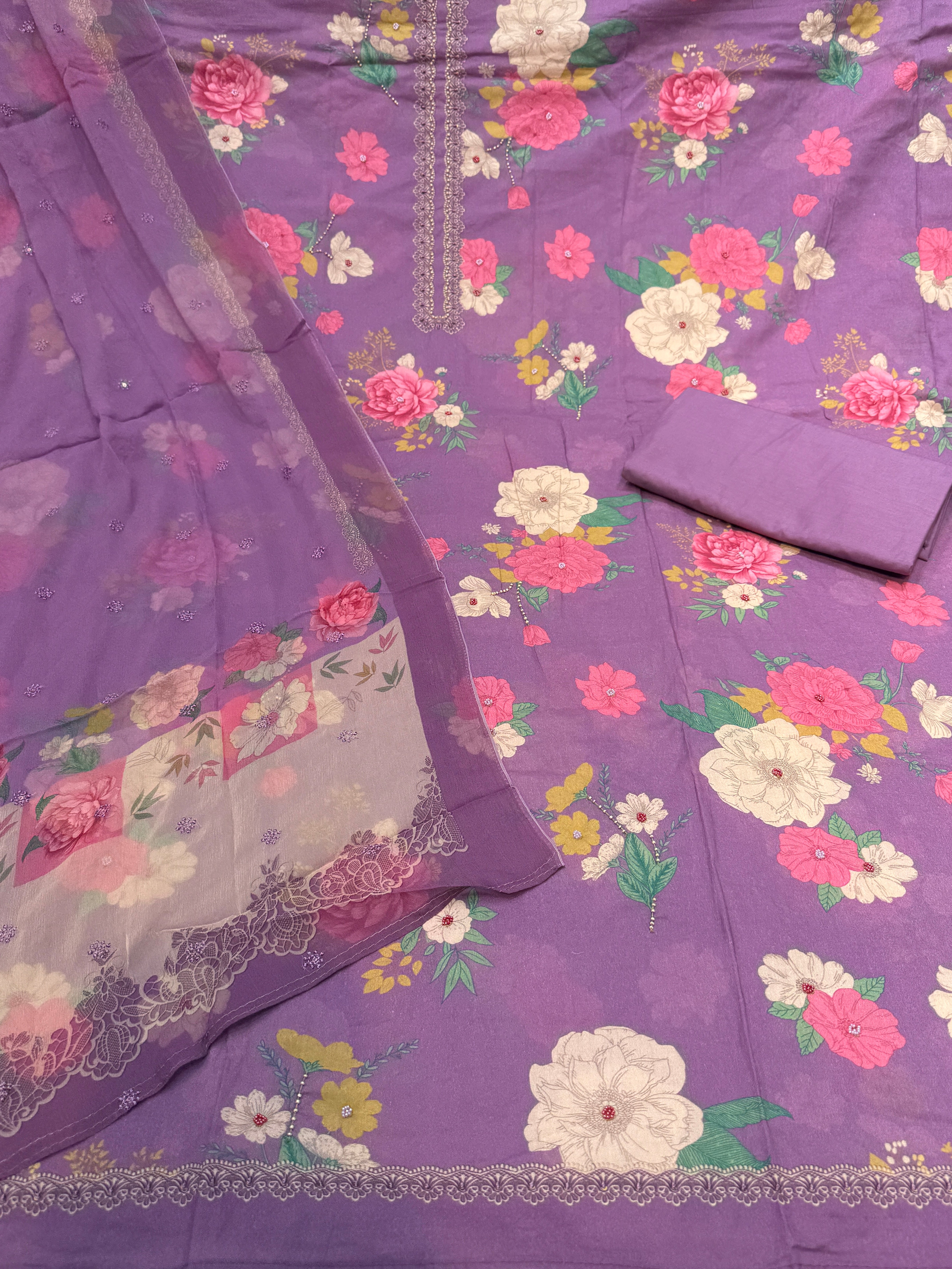 Product code🏷️ (CK1603)Premium cotton Karachi suit