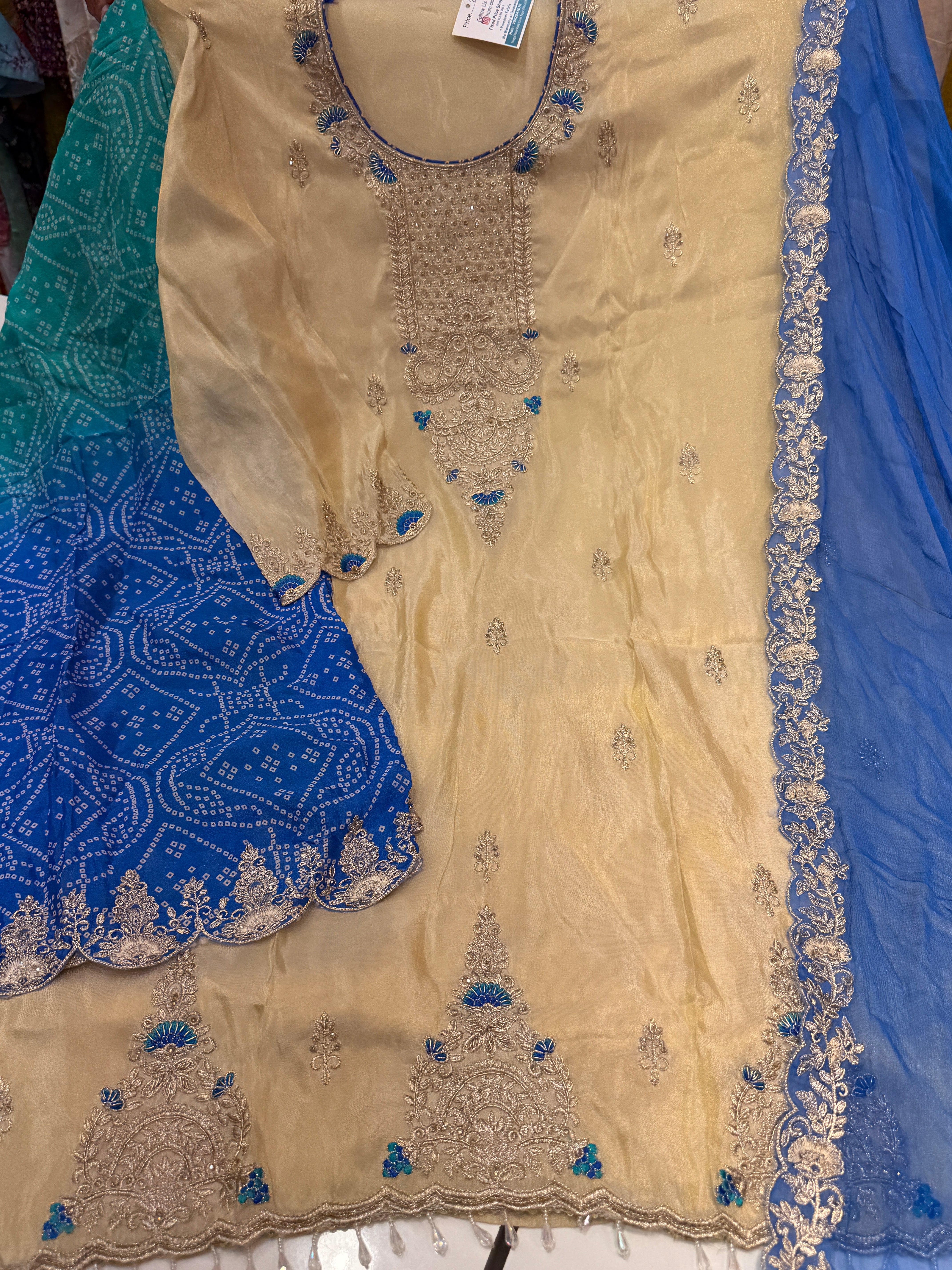 🏷️Product code:- (PSD01) pure shimmer with Dabka work ❤️