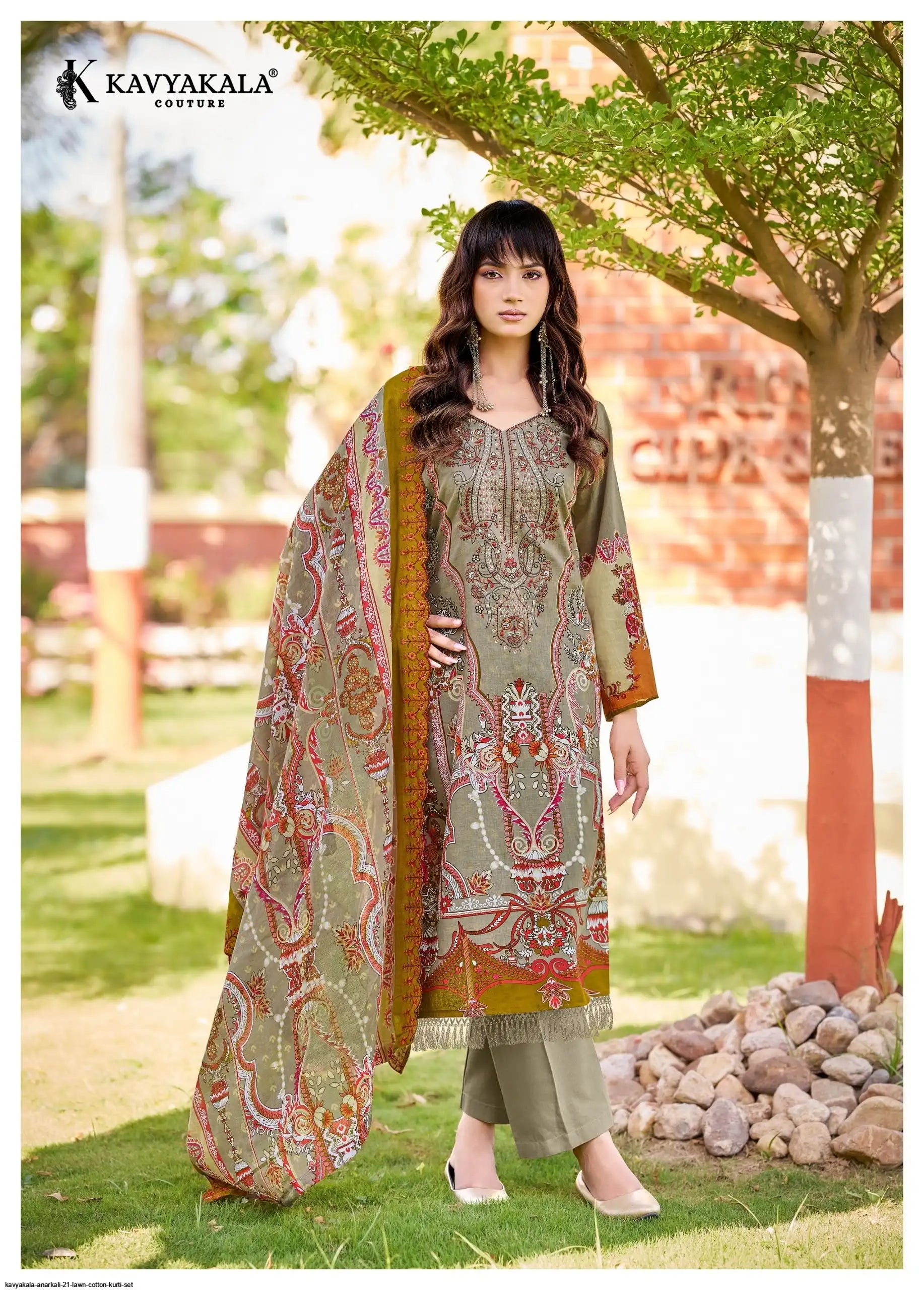 Kavyakala Anarkali (vol-21) pure cotton with pure cotton cutwork dupatta