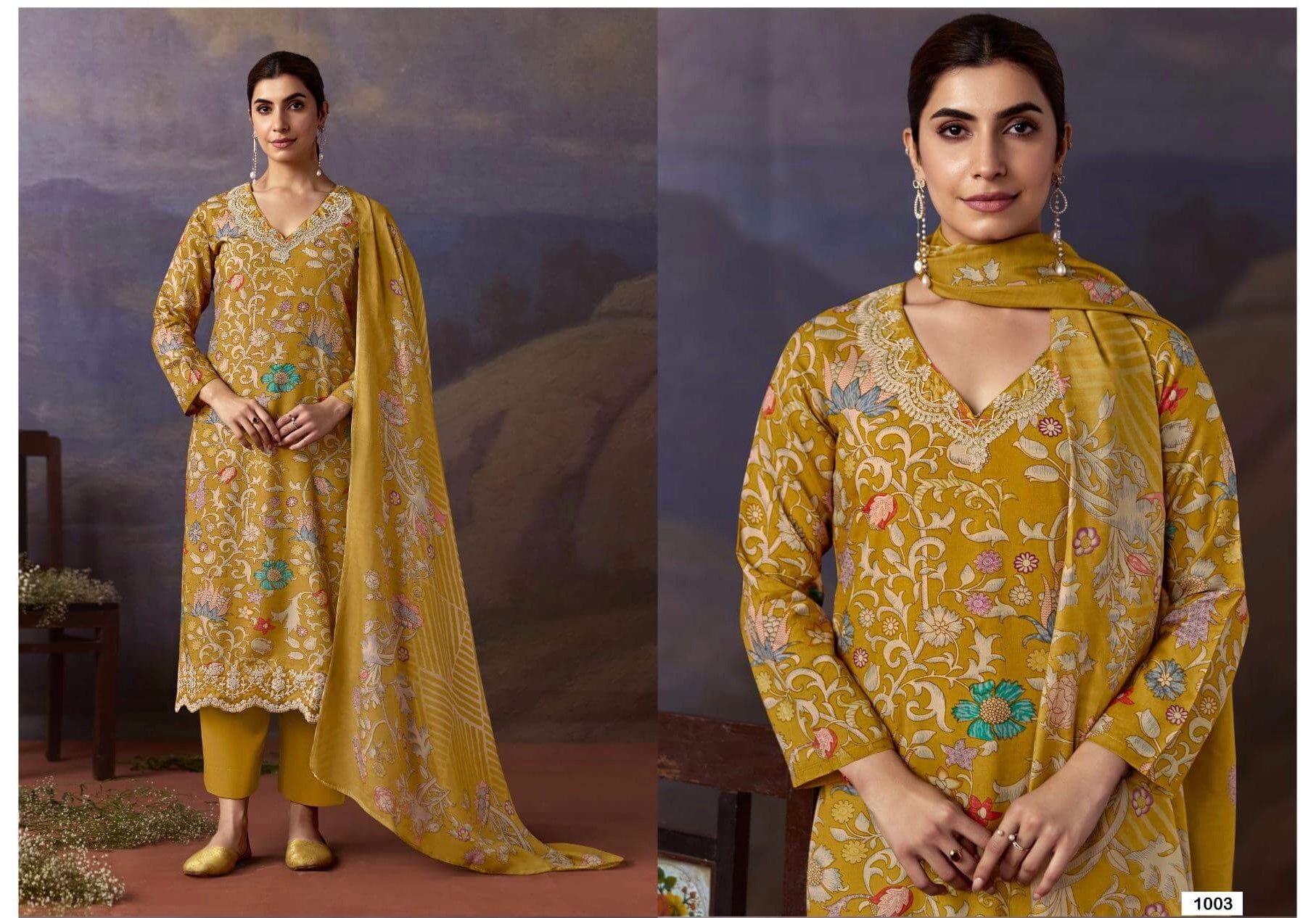 Pure muslin summer sale 🔥(sanjh) with digital print & elegance work ❤️
