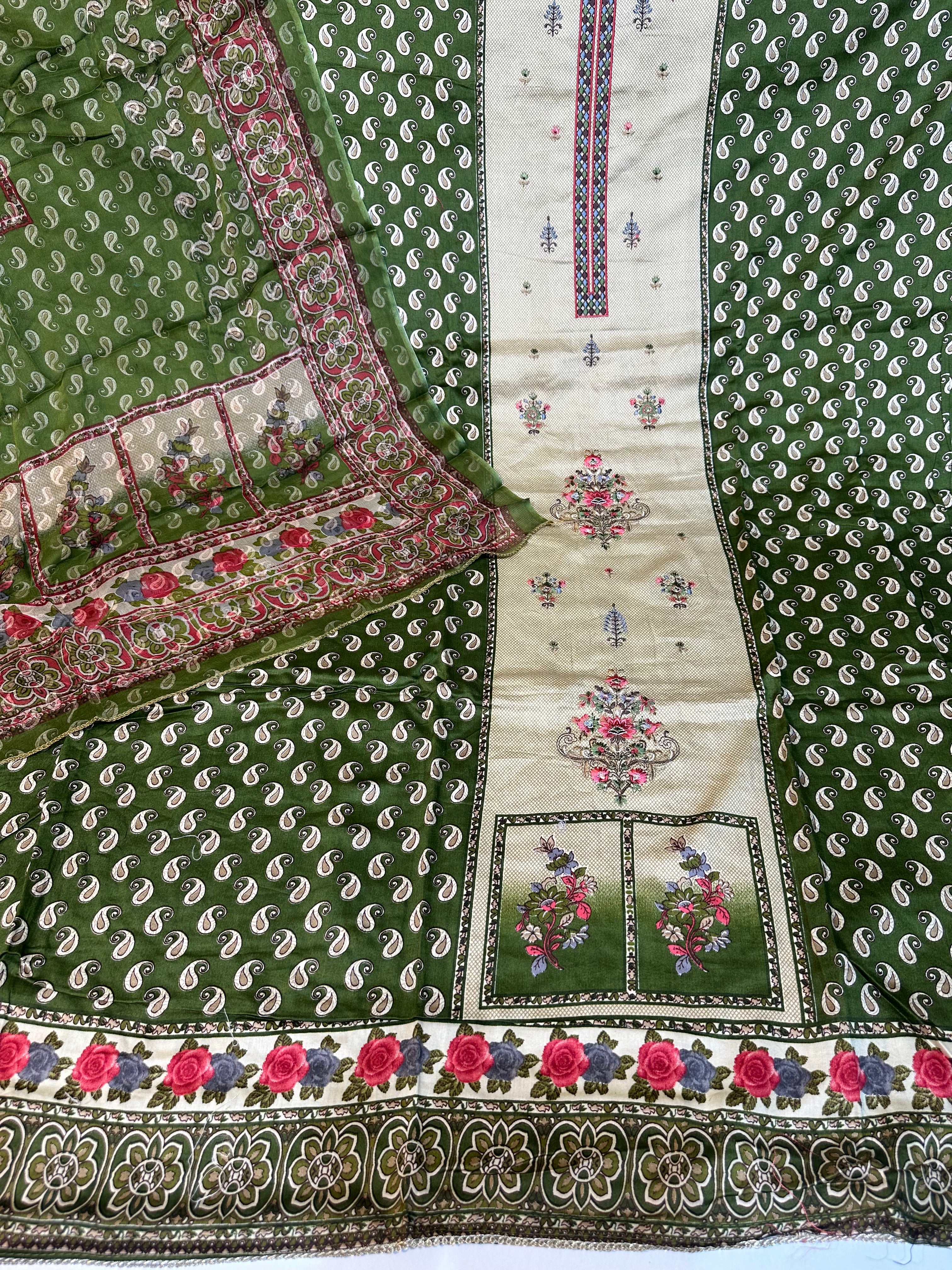 (Summer sale🔥) pure jaam cotton suit with chiffon dupatta 🌸