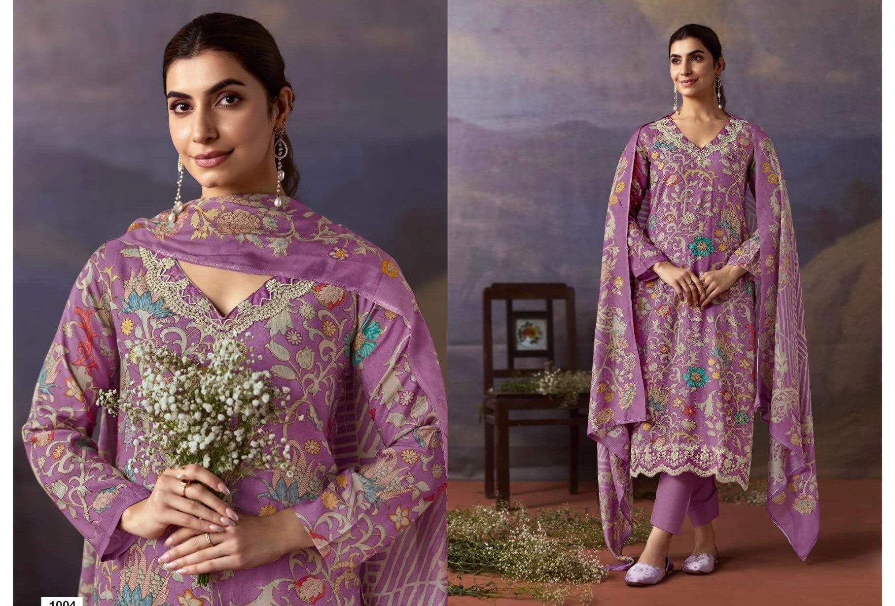 Pure muslin summer sale 🔥(sanjh) with digital print & elegance work ❤️