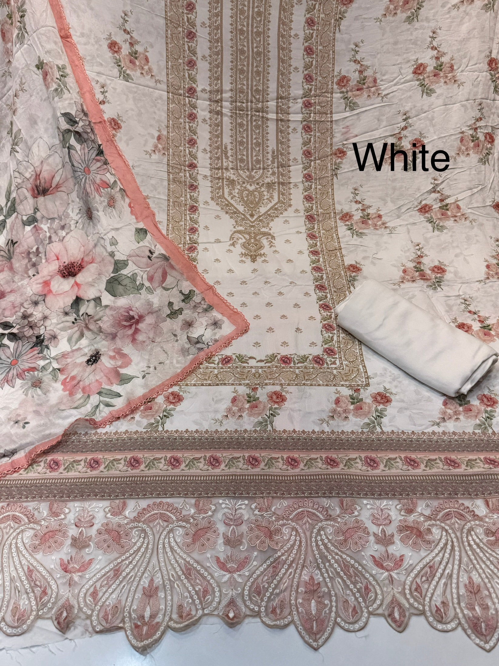 🏷️Product code(1201) Pure rayon heavy karachi lace work suit with pure rayon digital printed dupatta