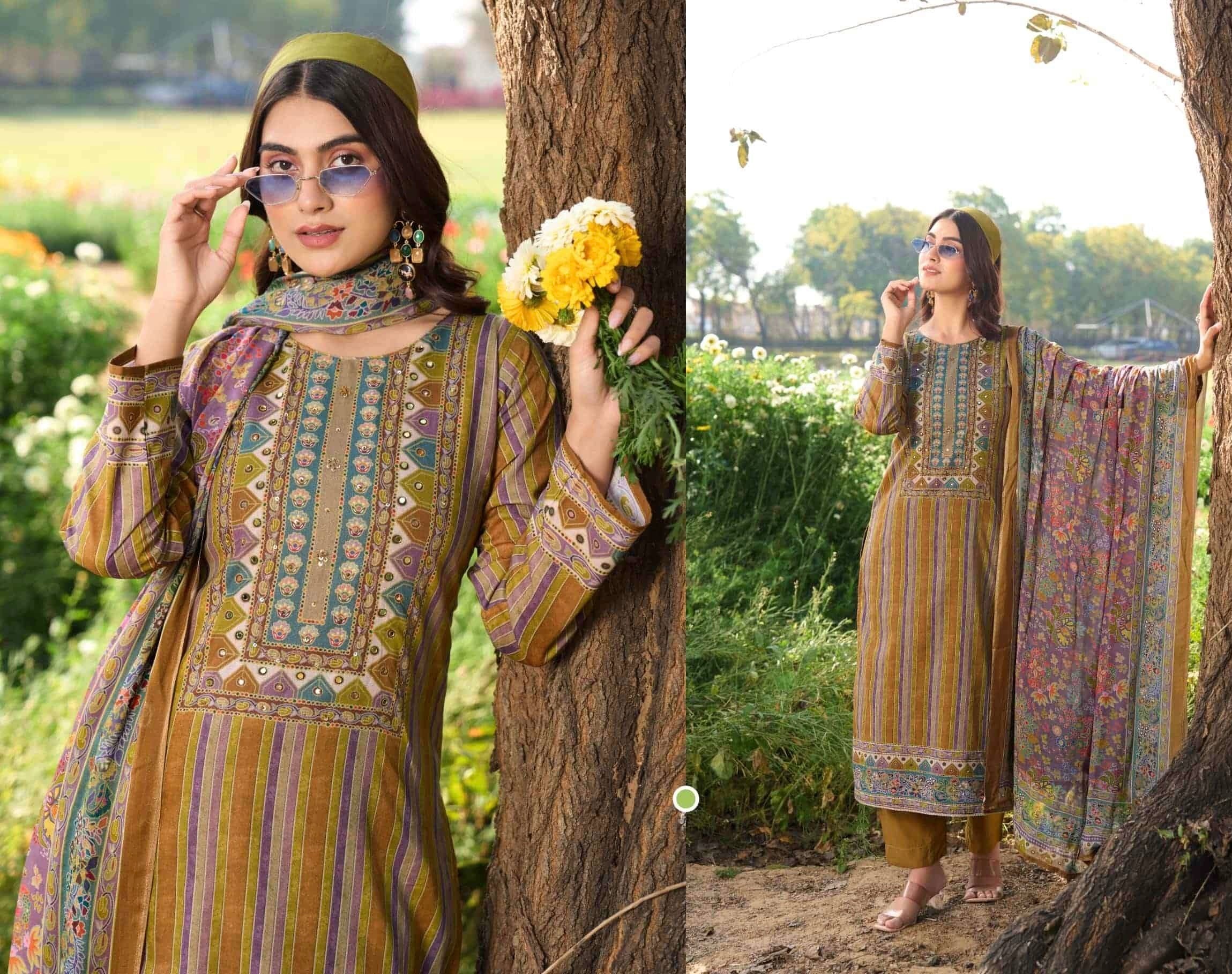 (Summer sale ) Pure lawn cotton Karachi suit with pure muslin digital printed dupatta