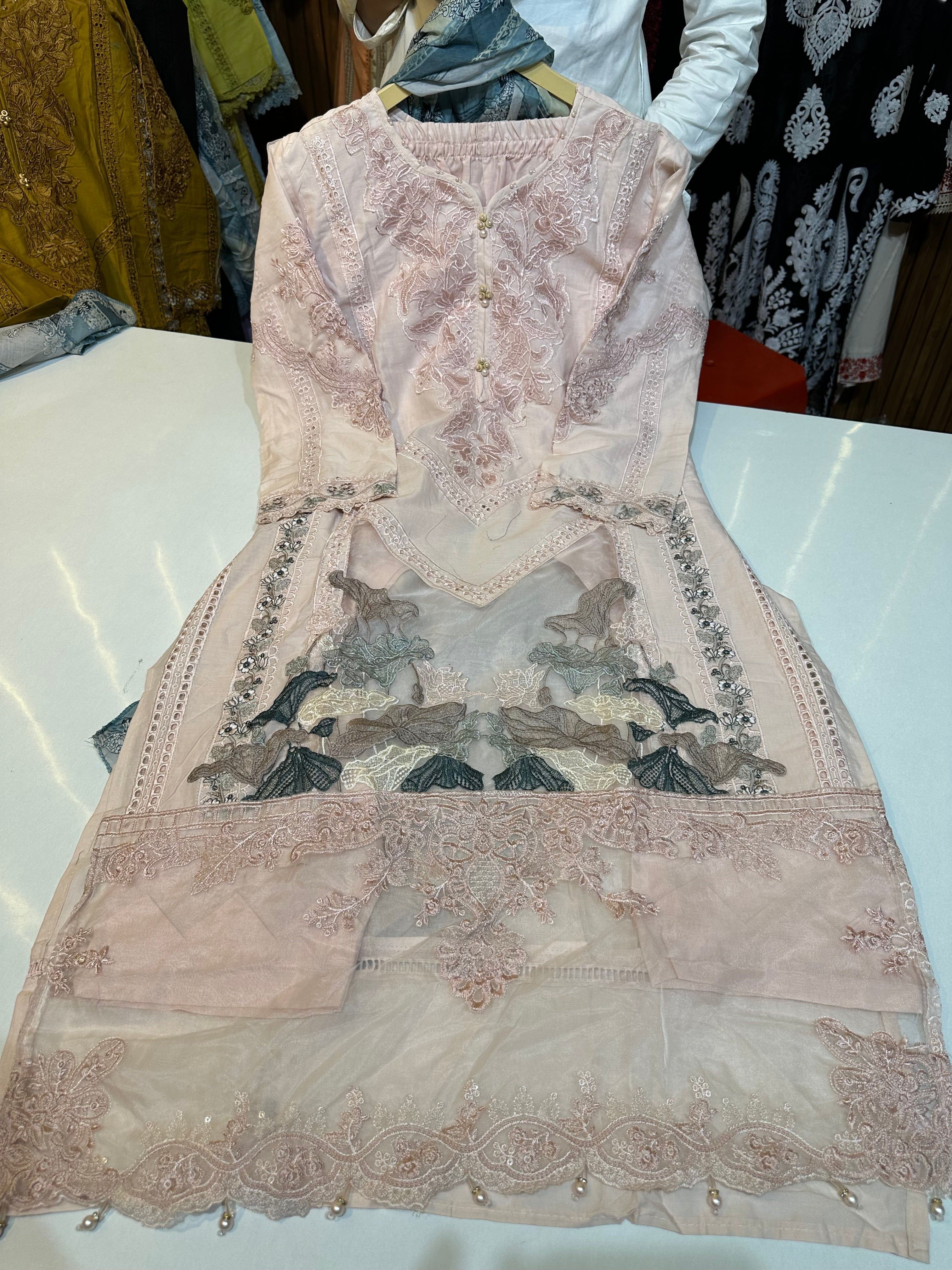 COTTON KARACHI SUIT WITH PATCH WORK