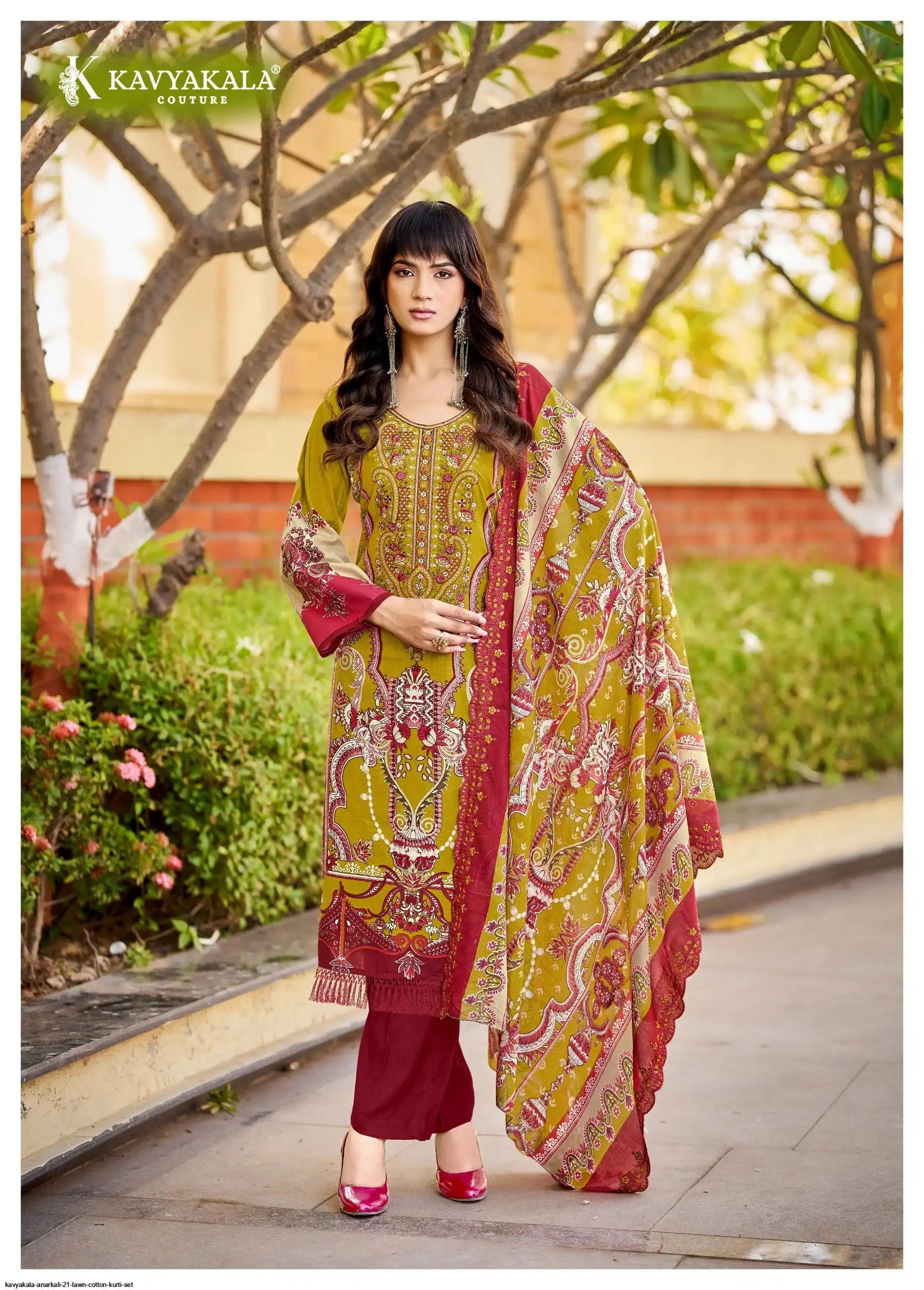 Kavyakala Anarkali (vol-21) pure cotton with pure cotton cutwork dupatta