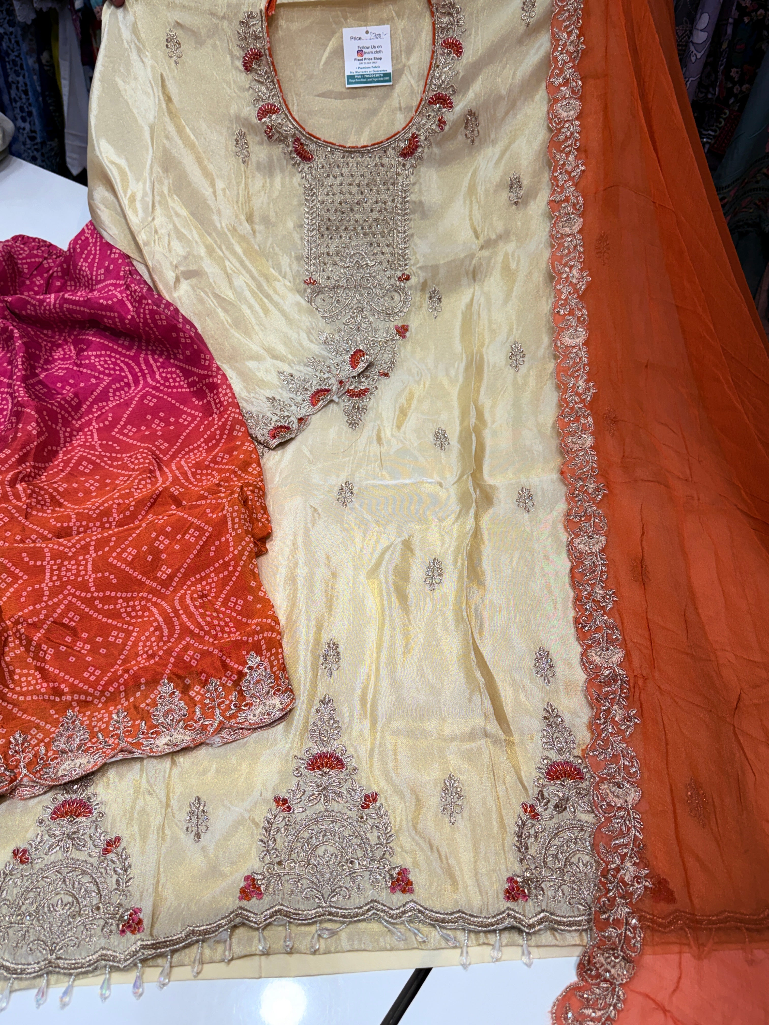 🏷️Product code:- (PSD01) pure shimmer with Dabka work ❤️