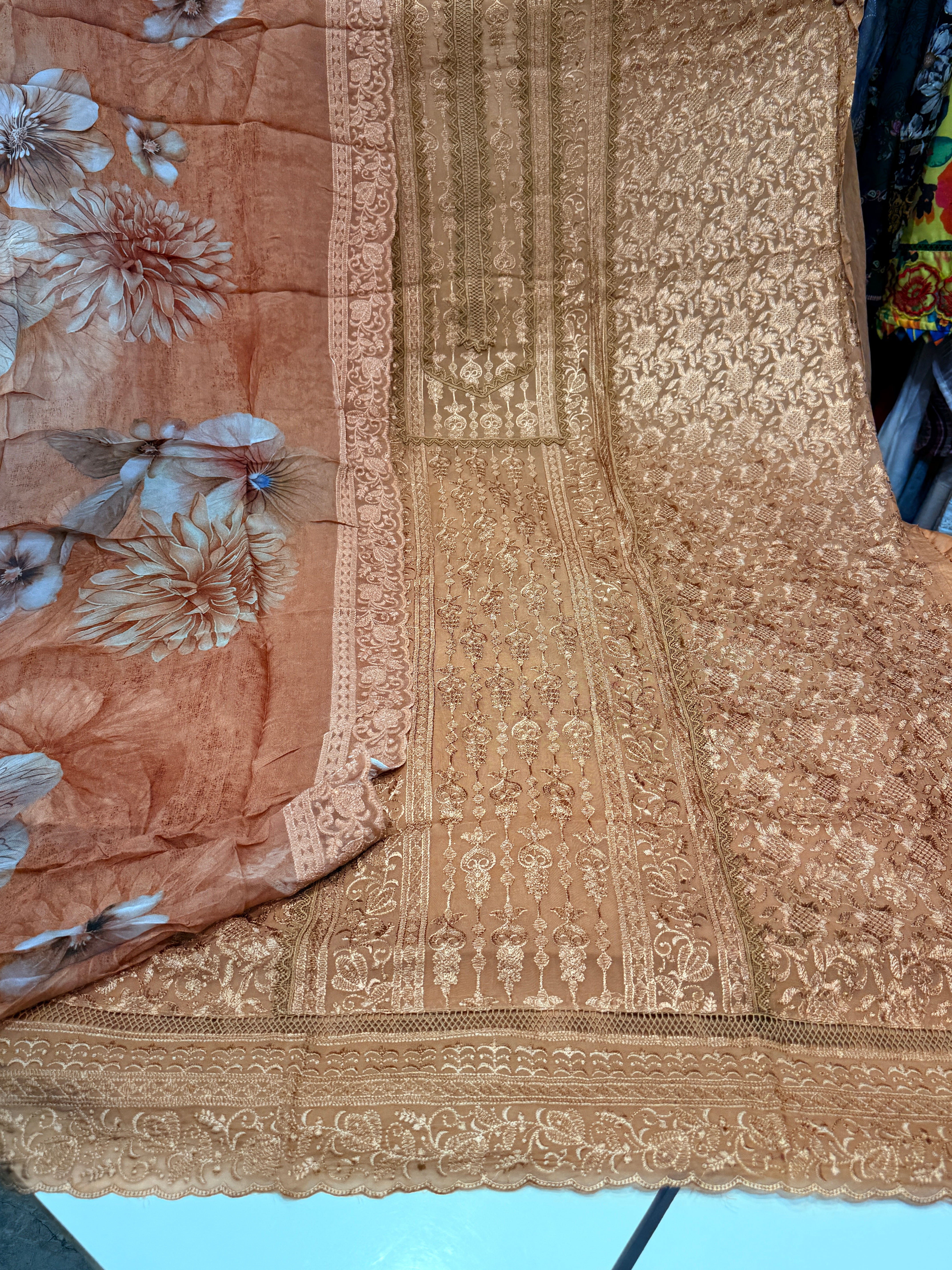 Product code 🏷️ (OK1301) Pure organza Karachi suit