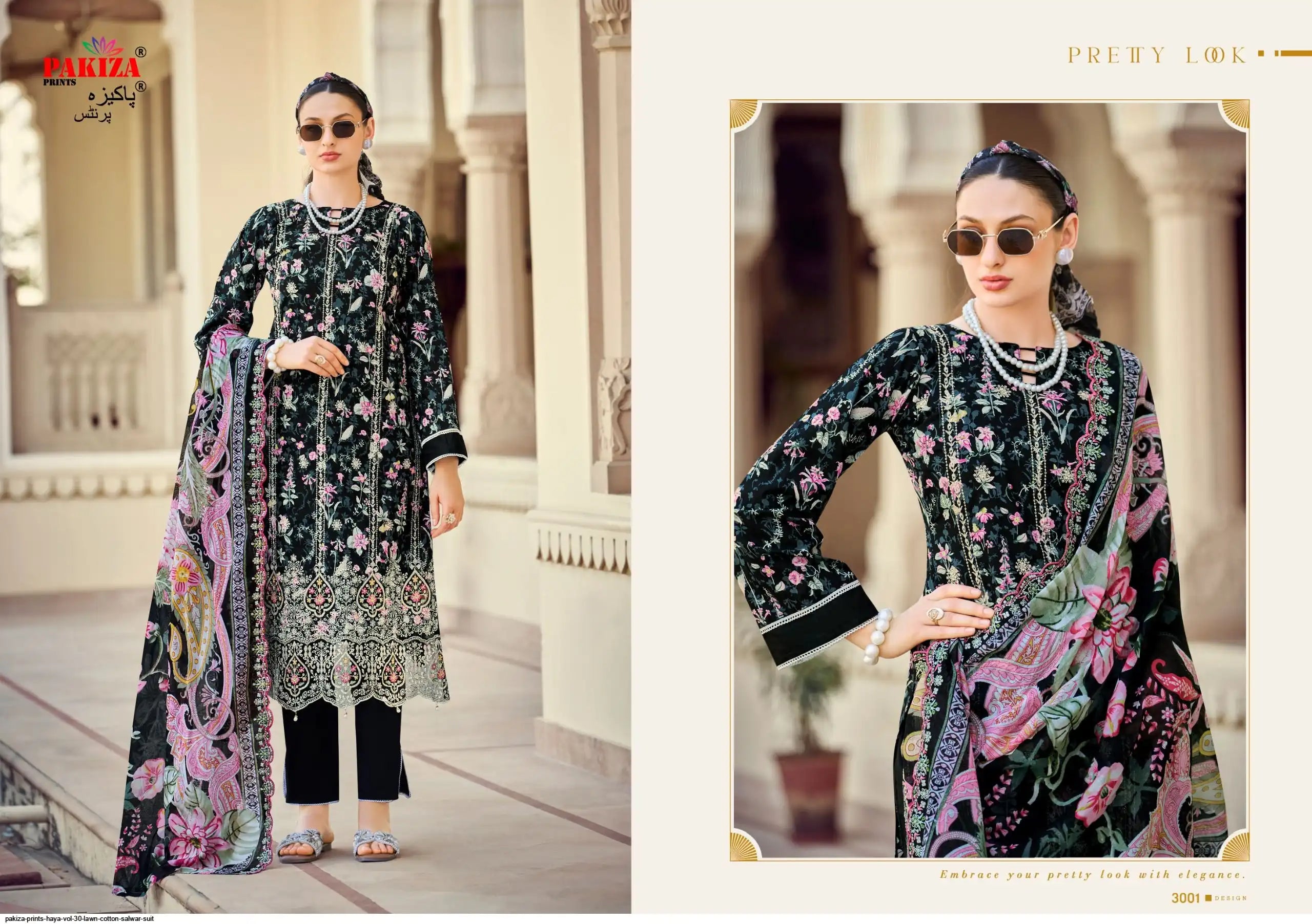 Lawn cotton Karachi suit with heavy embroidery (Haya-30) 🔥