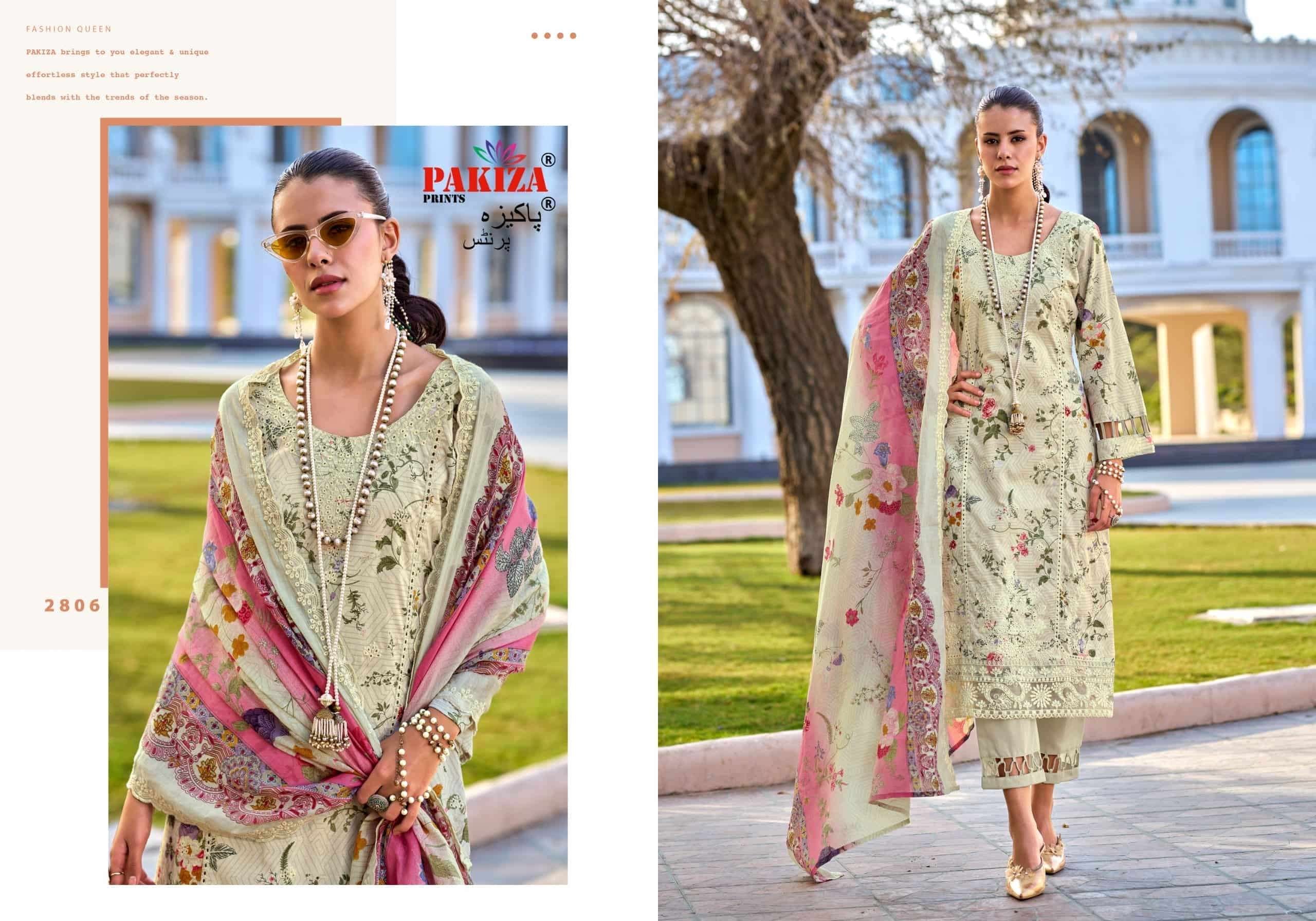 Pure cotton Karachi suit with heavy embroidery & pure cotton cutwork dupatta