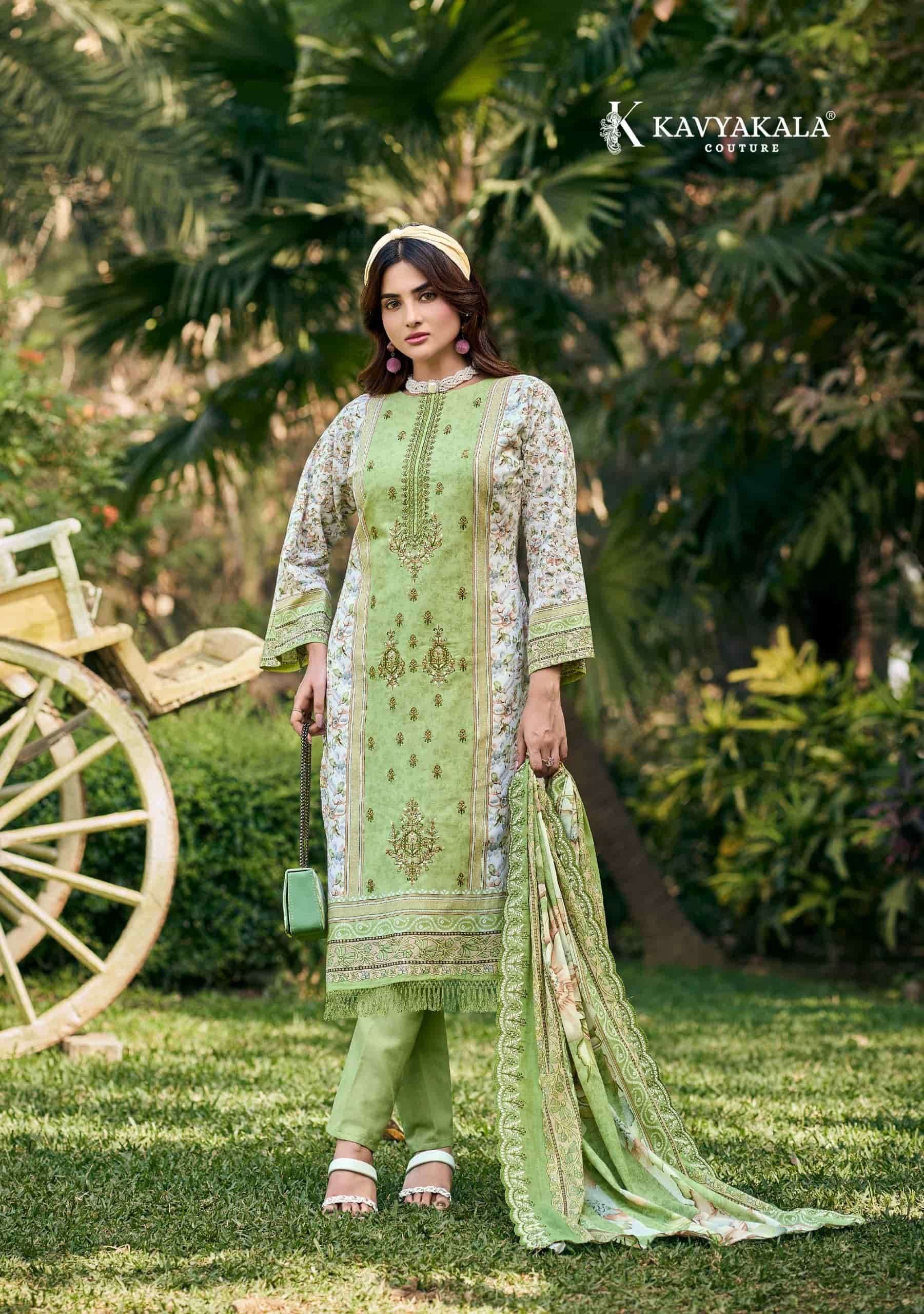 Product code (A-18) pure cotton suit with embroidery work & cutwork dupatta
