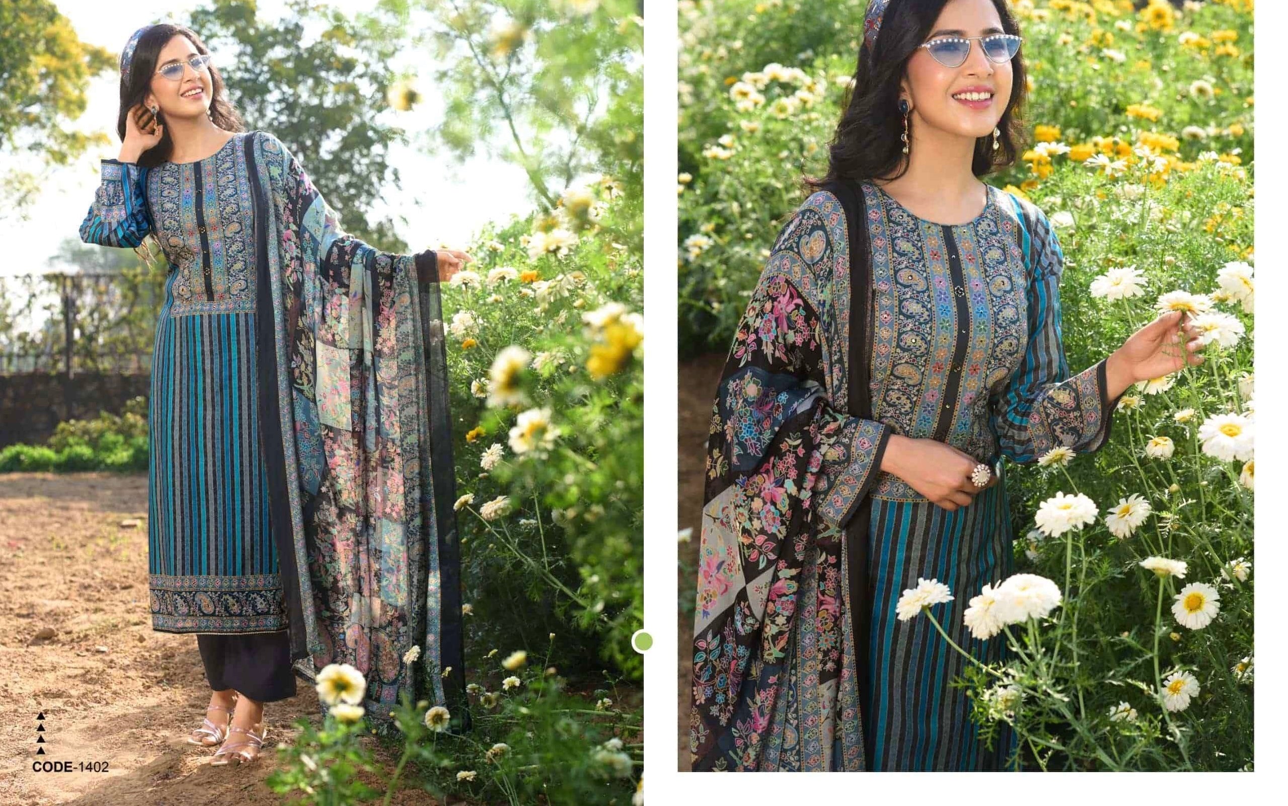 (Summer sale ) Pure lawn cotton Karachi suit with pure muslin digital printed dupatta