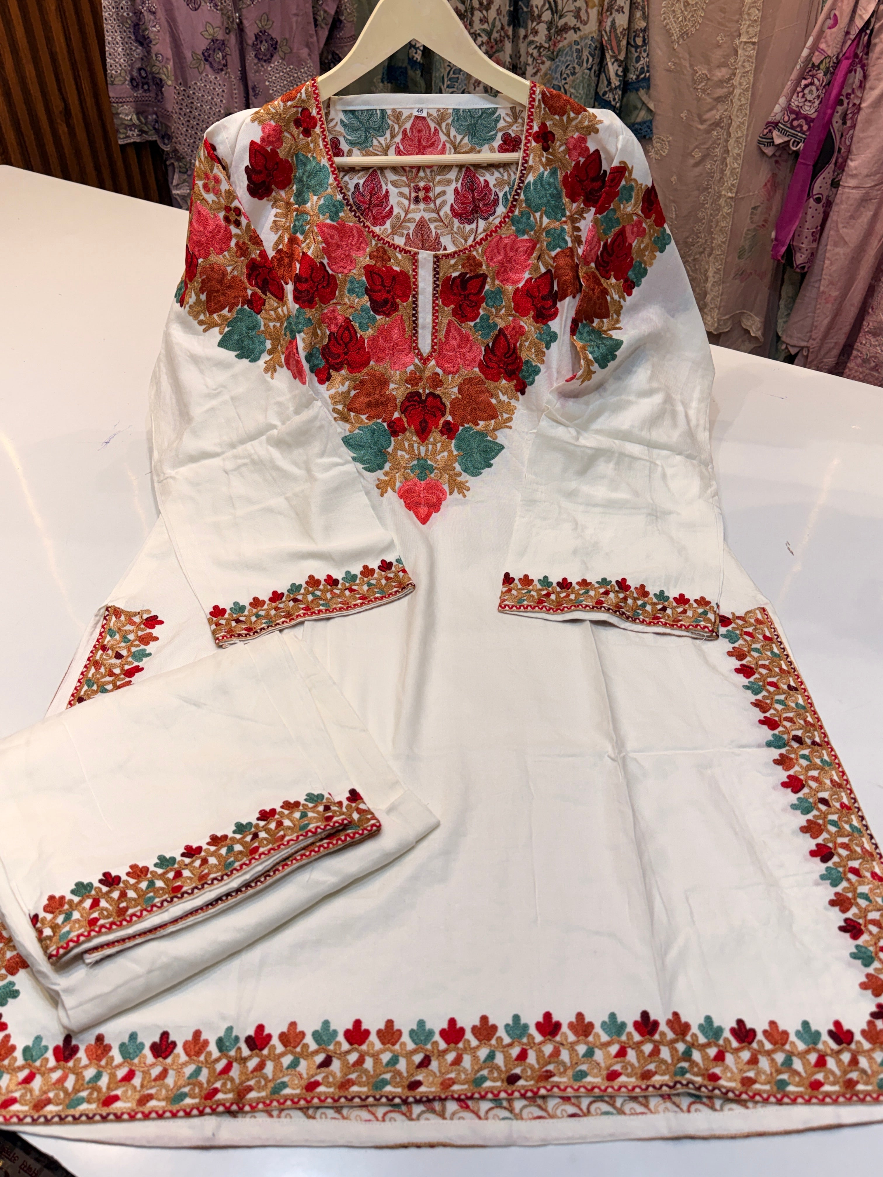 Summer Kashmiri co-ord set sale 🔥with heavy Kashmiri work