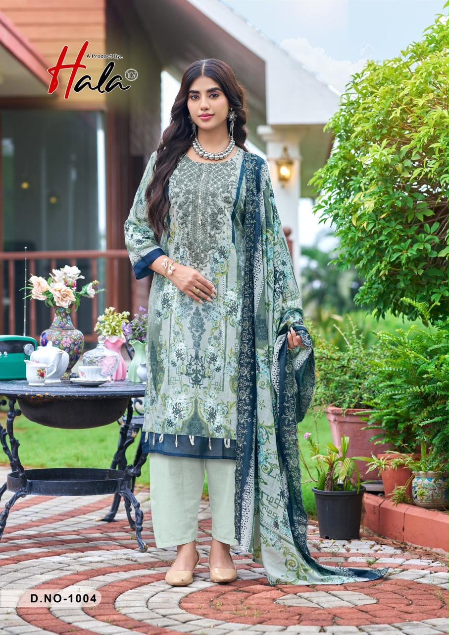🏷️Hala Karachi cotton suit with heavy patch work & cutwork dupatta