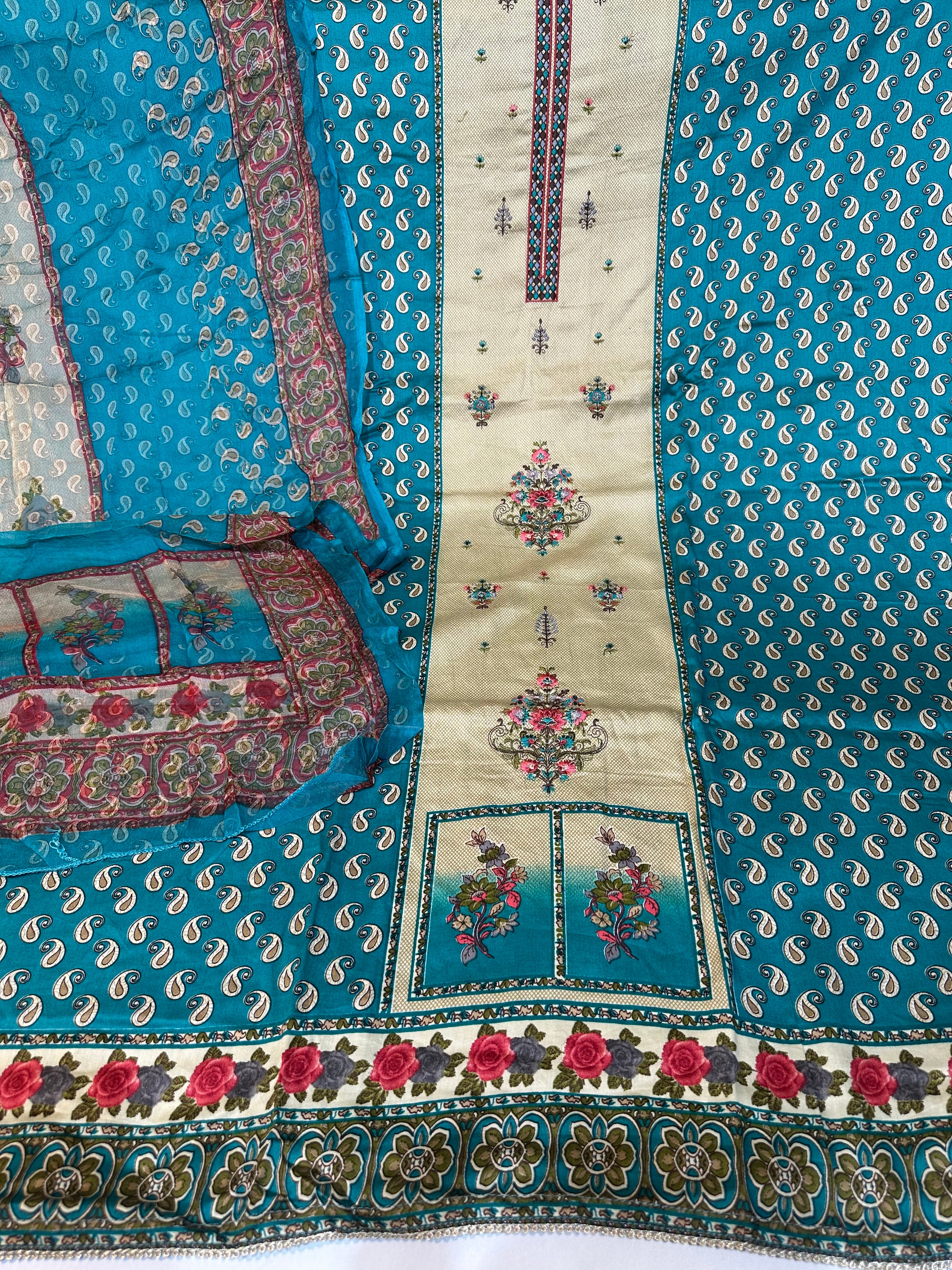 (Summer sale🔥) pure jaam cotton suit with chiffon dupatta 🌸