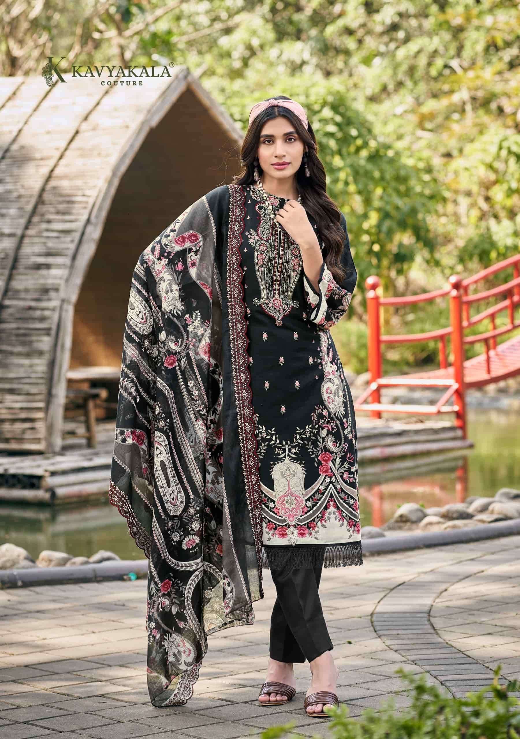 Product code (A-18) pure cotton suit with embroidery work & cutwork dupatta