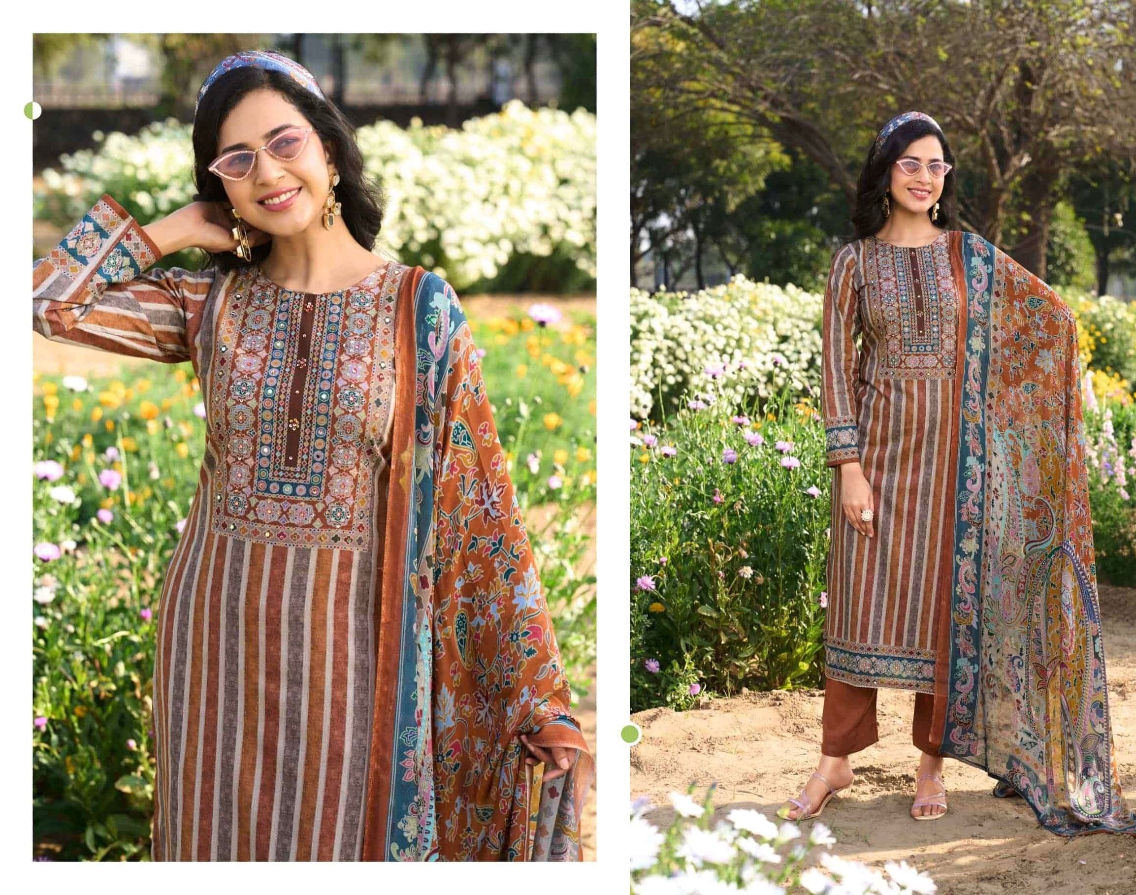 (Summer sale ) Pure lawn cotton Karachi suit with pure muslin digital printed dupatta