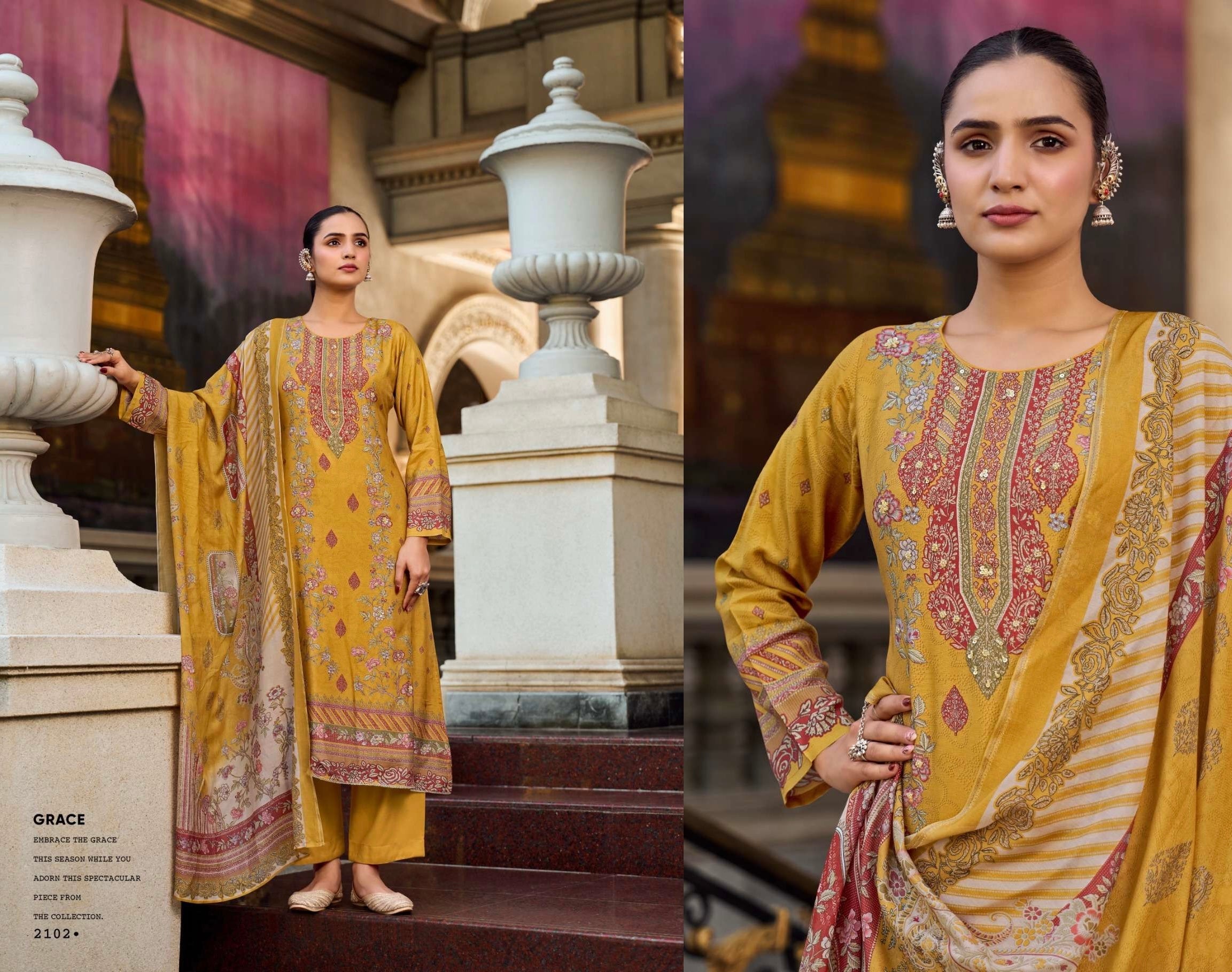 Pure muslin suit with handwork & pure muslin dupatta ❤️