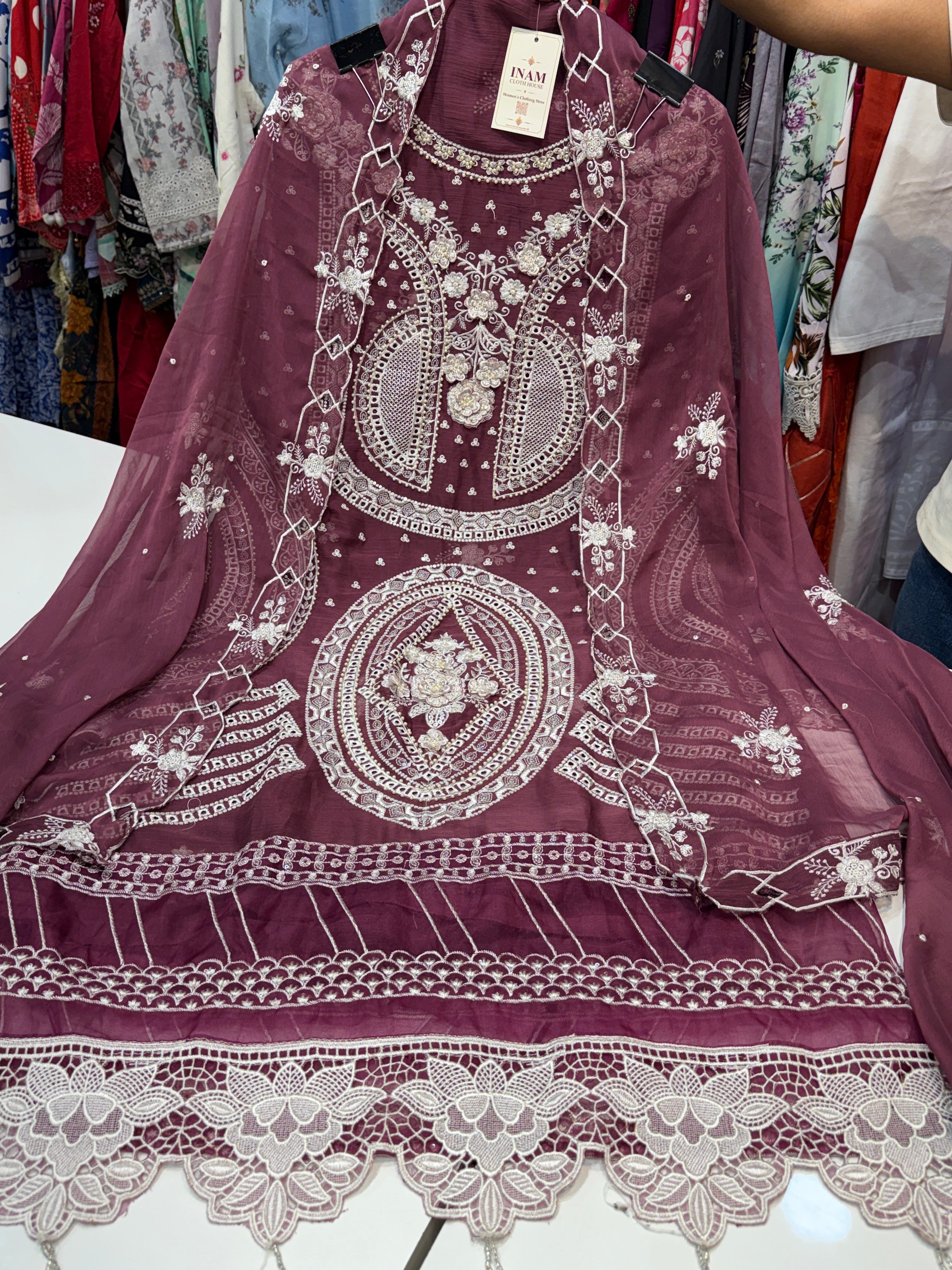Product code🏷️(safa) semi-stitched chiffon Collection